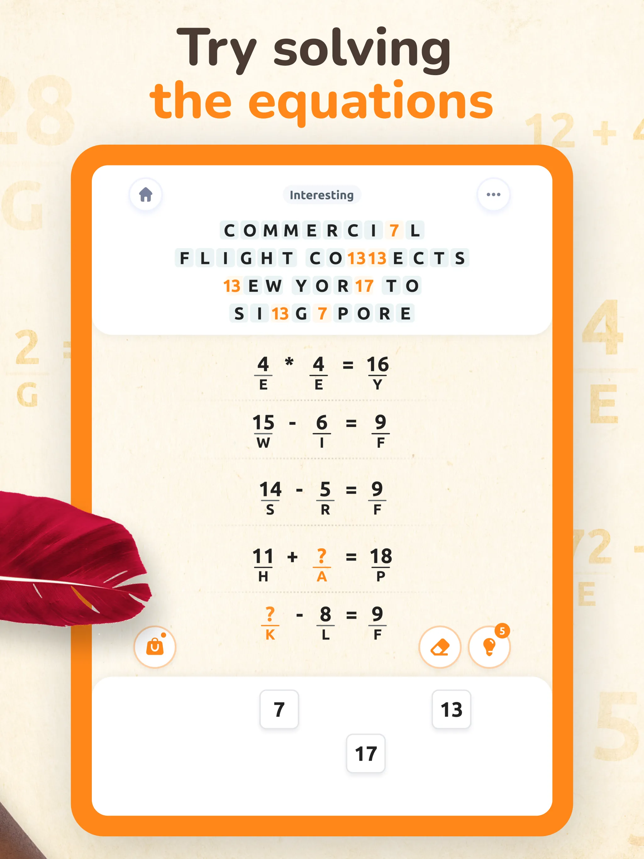 Letter Math－Cross Logic Puzzle | Indus Appstore | Screenshot