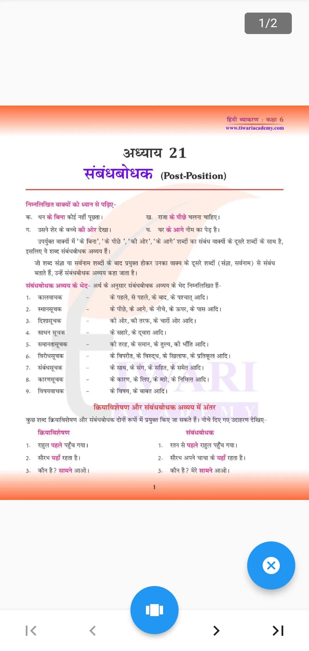 Class 6 Hindi Vyakaran Grammar | Indus Appstore | Screenshot