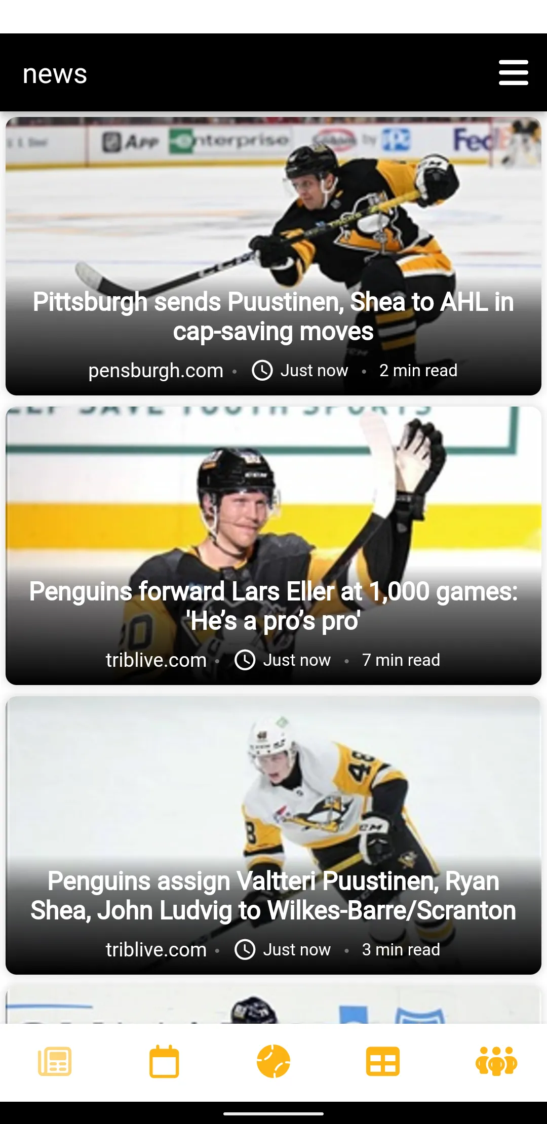 Pittsburgh Hockey | Indus Appstore | Screenshot