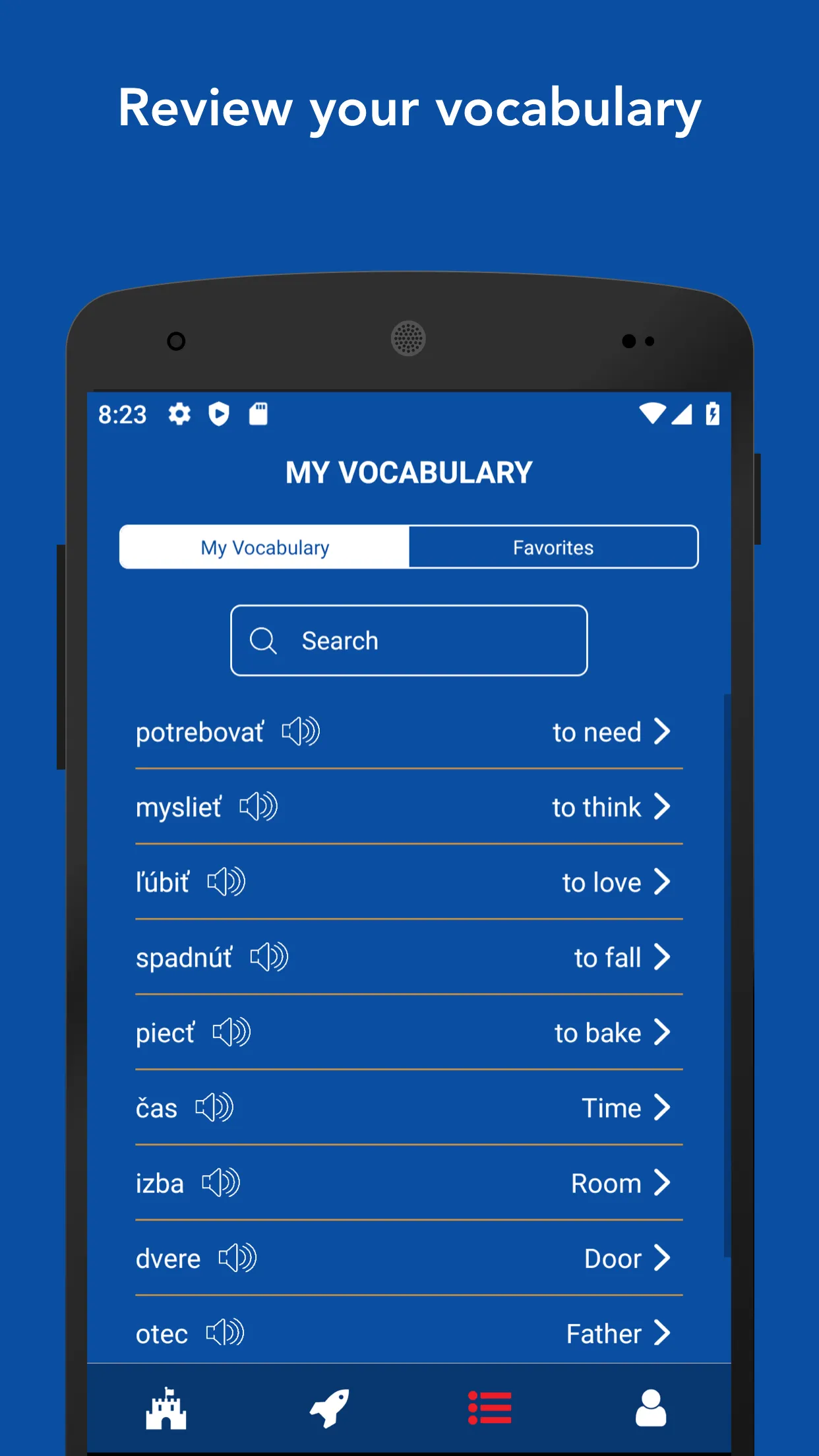 Tobo: Learn Slovak Vocabulary | Indus Appstore | Screenshot