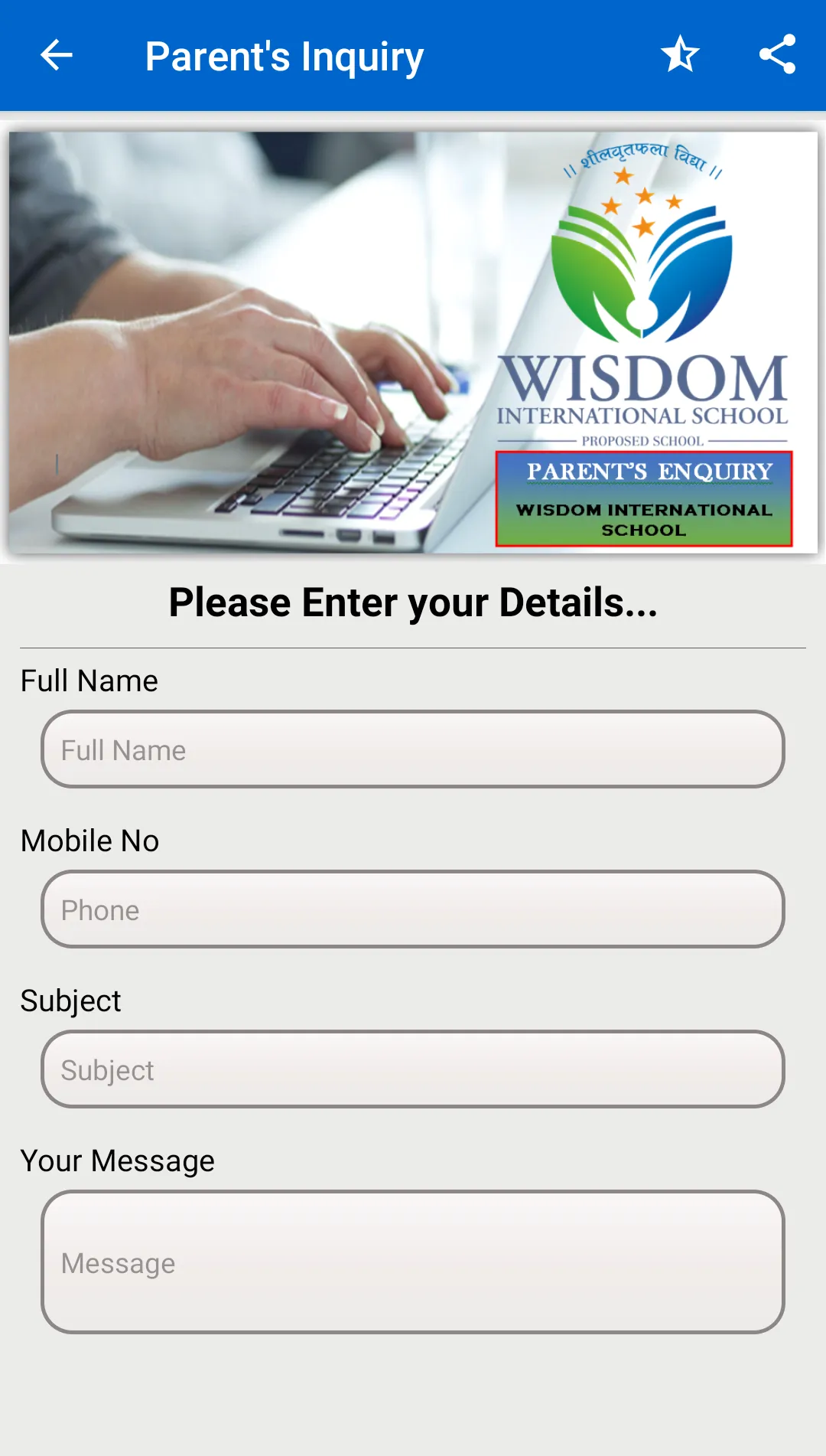 Wisdom International School | Indus Appstore | Screenshot