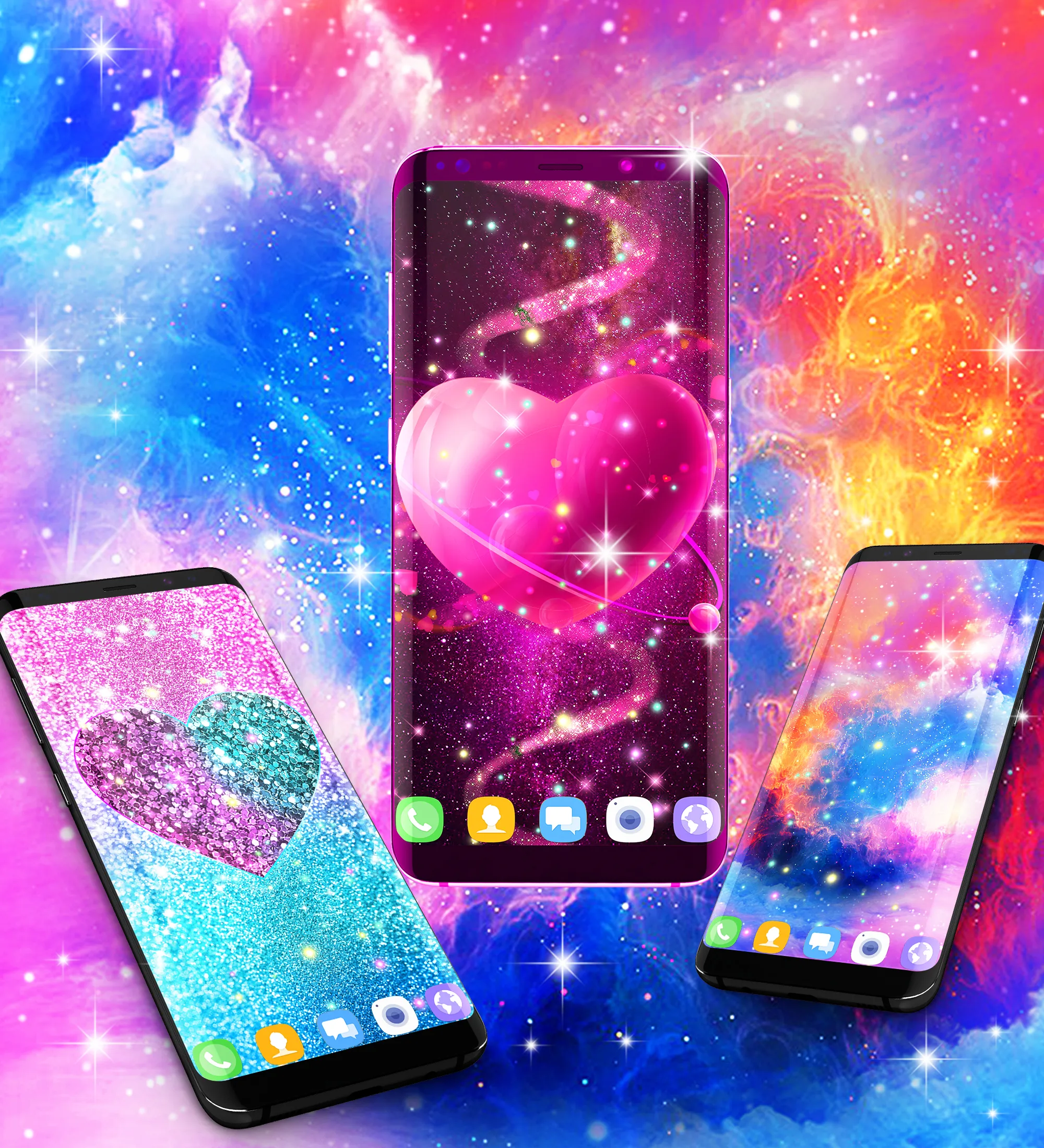 Glitter galaxy live wallpaper | Indus Appstore | Screenshot