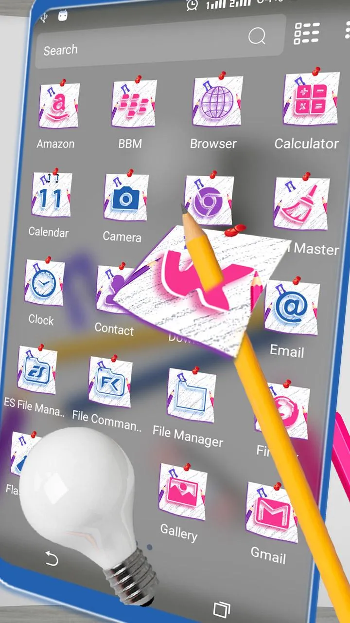 Stationery Launcher Theme | Indus Appstore | Screenshot