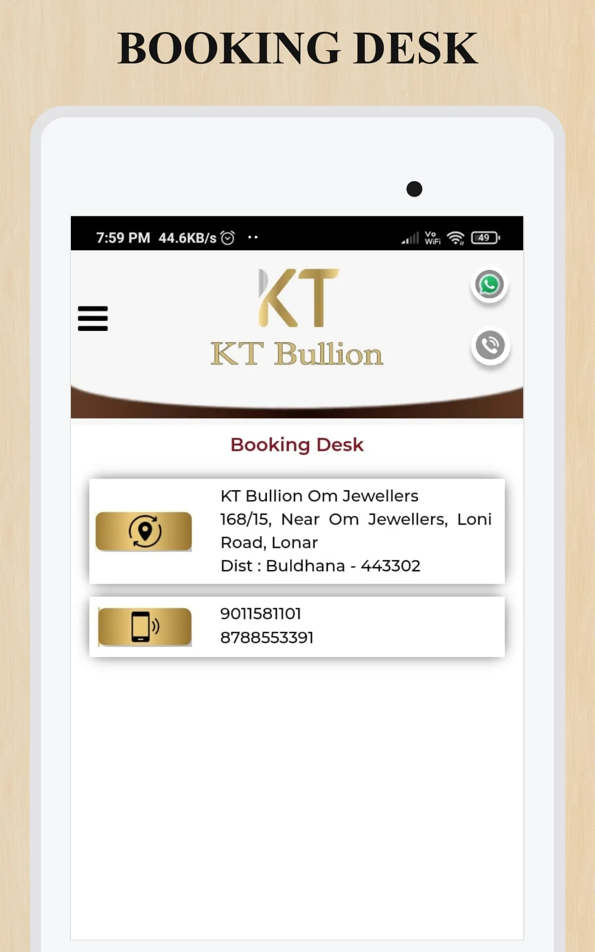 OSWAL SPOT - K T BULLION | Indus Appstore | Screenshot