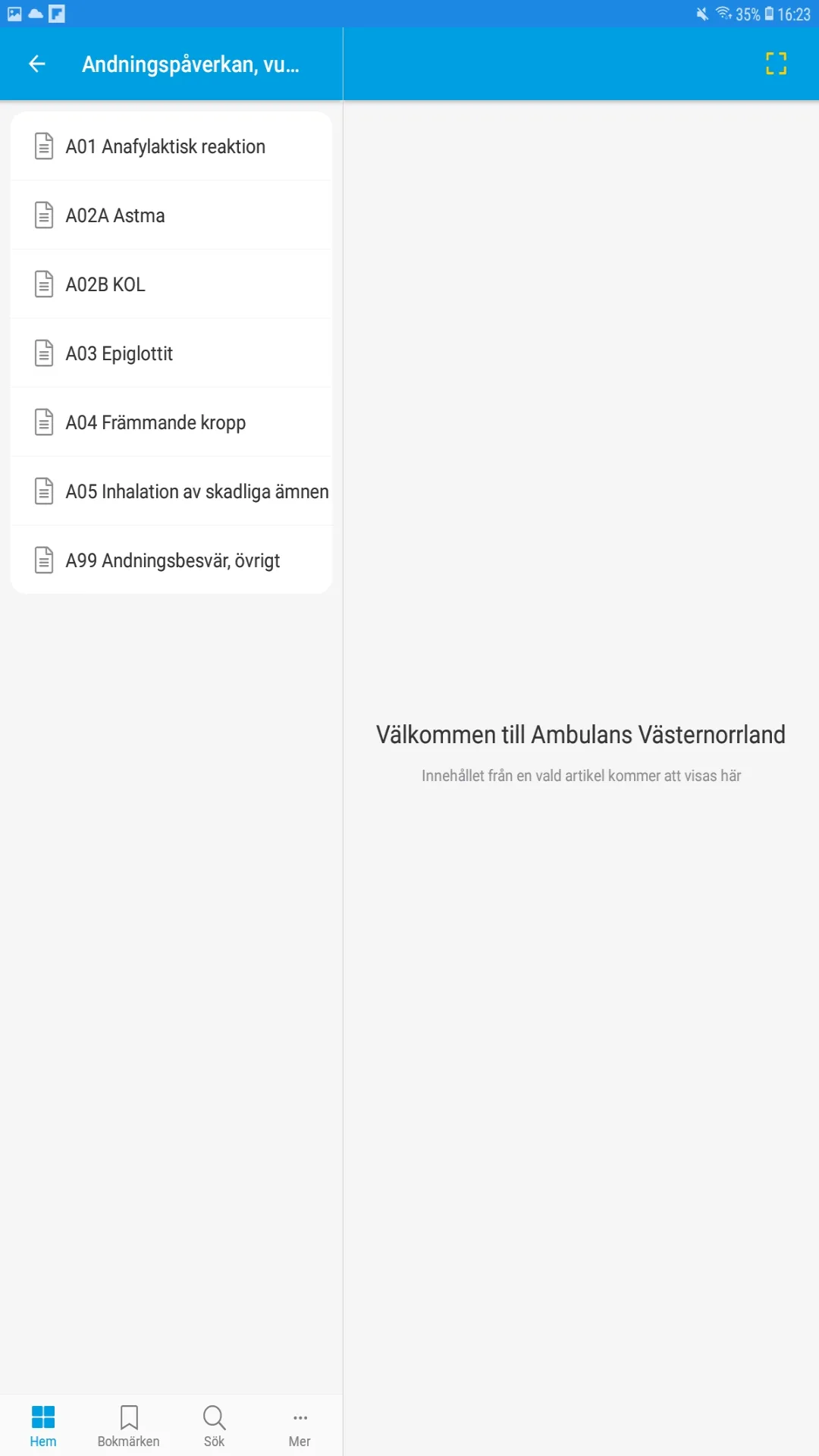 Ambulans Västernorrland | Indus Appstore | Screenshot