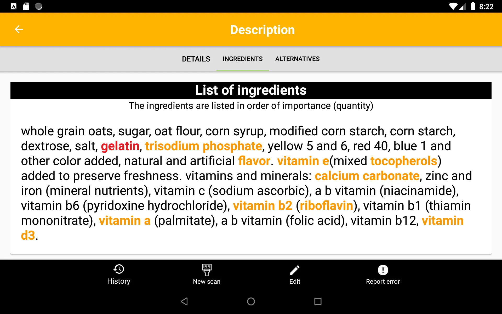 My Vegetarian Scanner | Indus Appstore | Screenshot