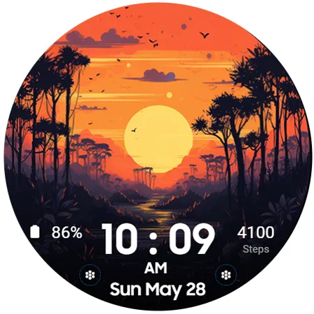 The Sunset Digital Watchface | Indus Appstore | Screenshot