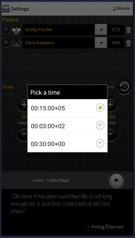 Blitz Chess Clock | Indus Appstore | Screenshot