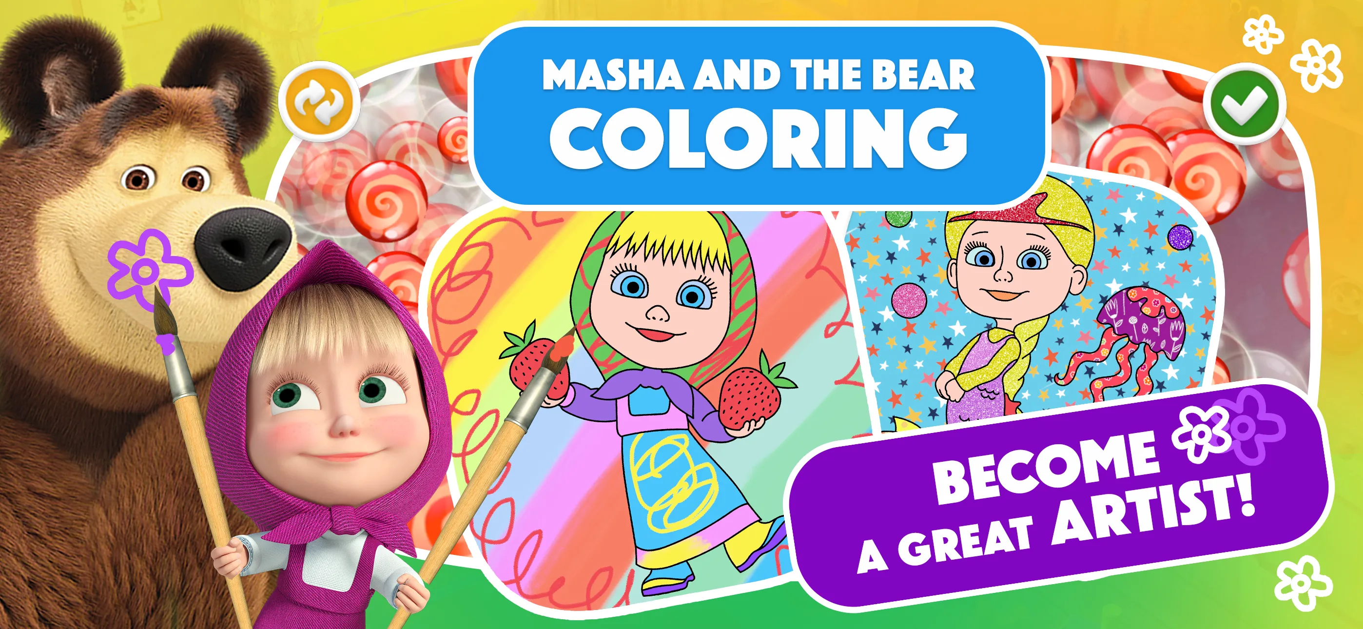Masha and the Bear Coloring | Indus Appstore | Screenshot