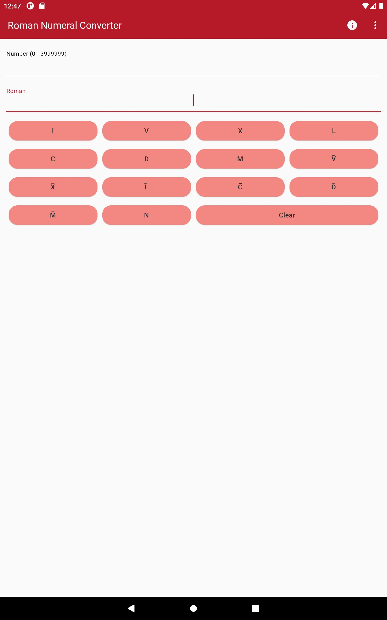 Roman Numeral Converter | Indus Appstore | Screenshot