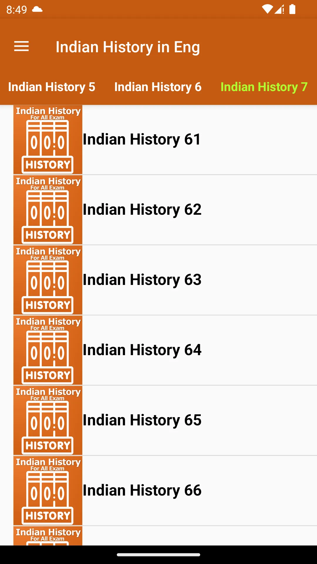 Indian History in English | Indus Appstore | Screenshot