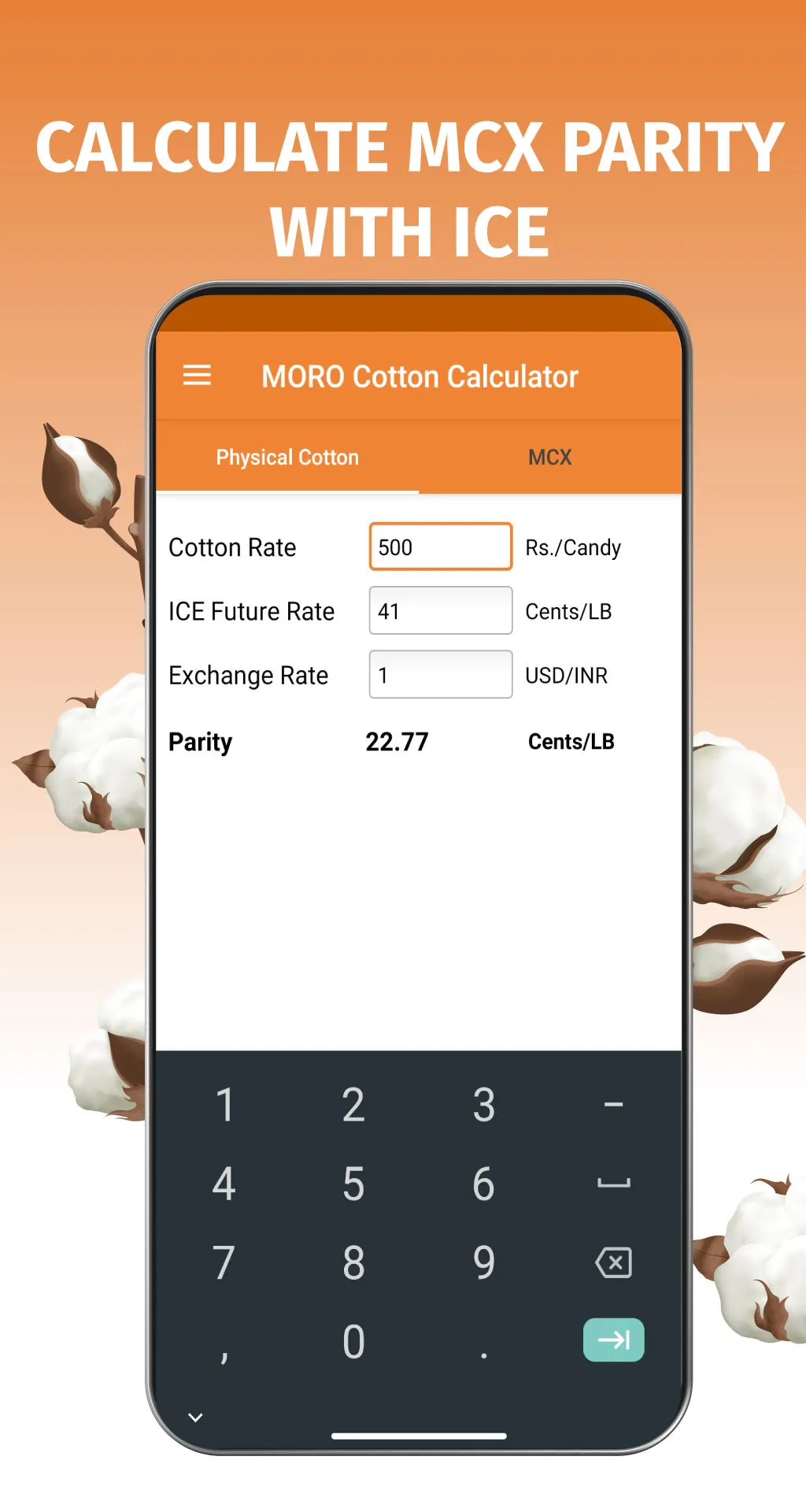 MORO Cotton Calculator | Indus Appstore | Screenshot