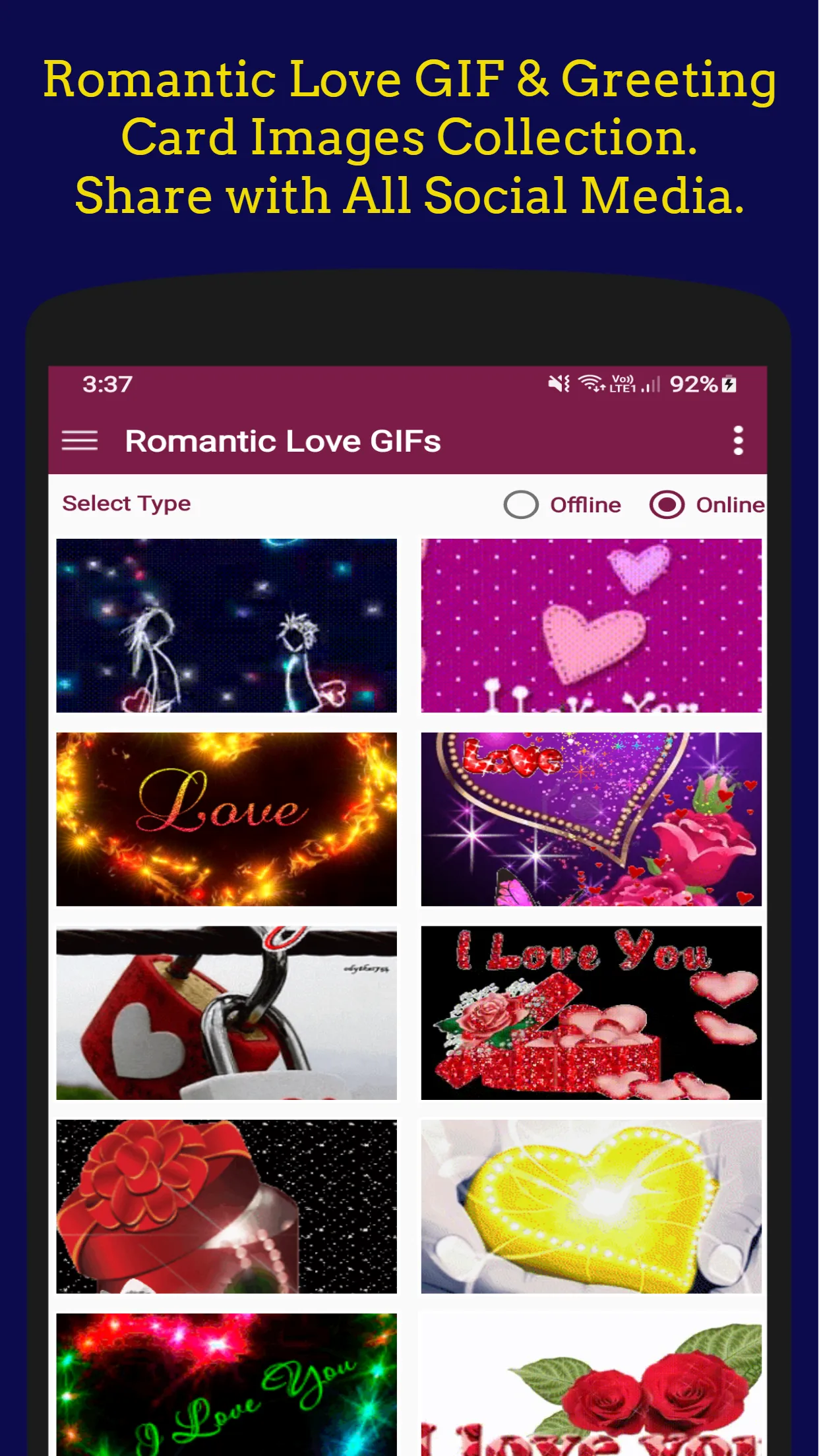 Romantic Love GIF Images | Indus Appstore | Screenshot