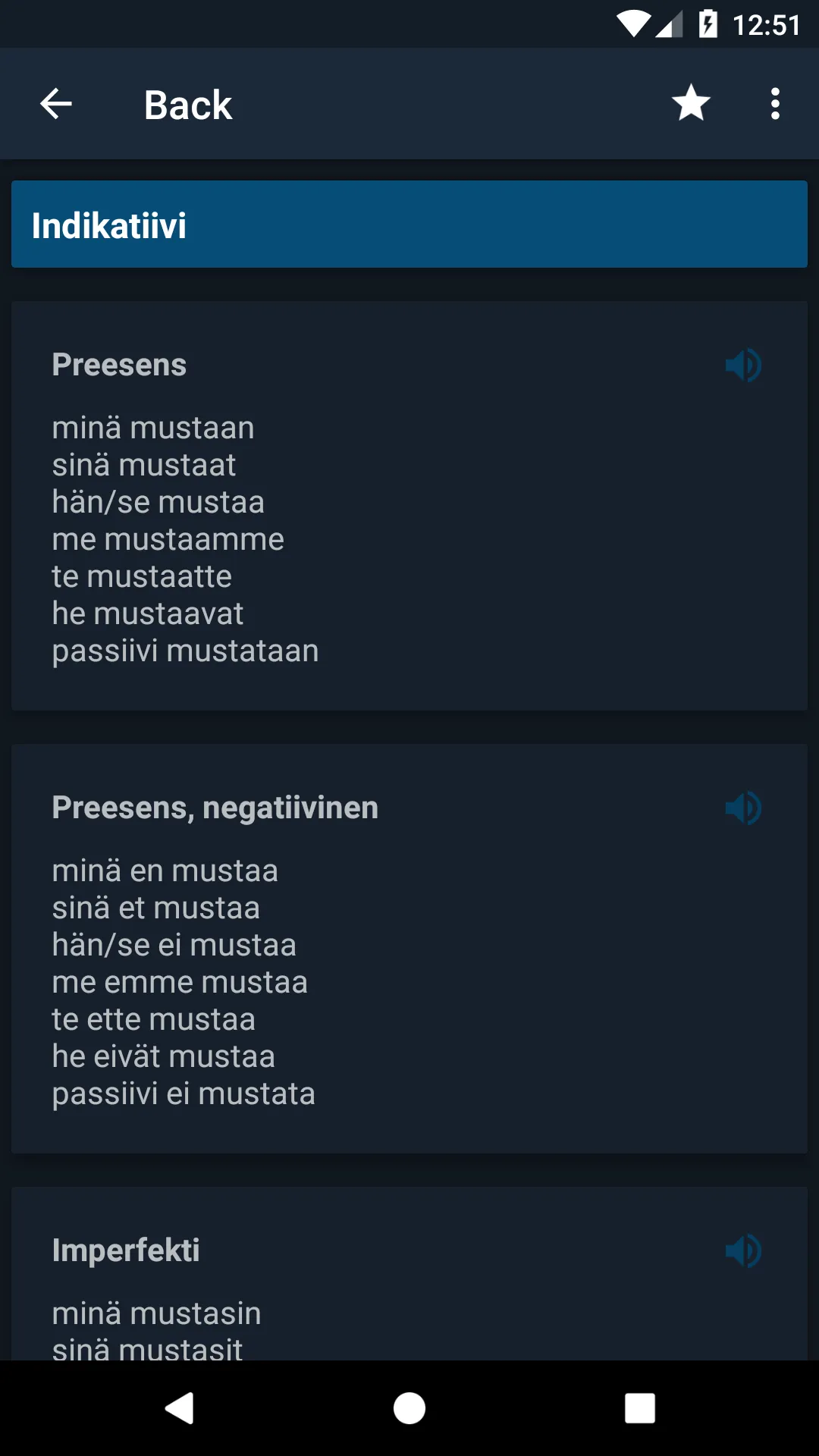 Finnish Conjugation | Indus Appstore | Screenshot