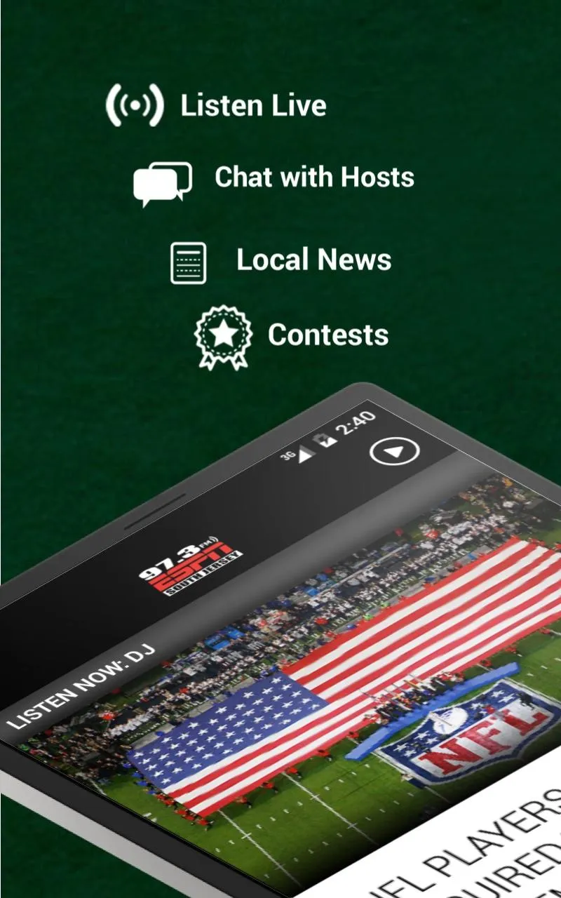 97.3 ESPN (WENJ) | Indus Appstore | Screenshot