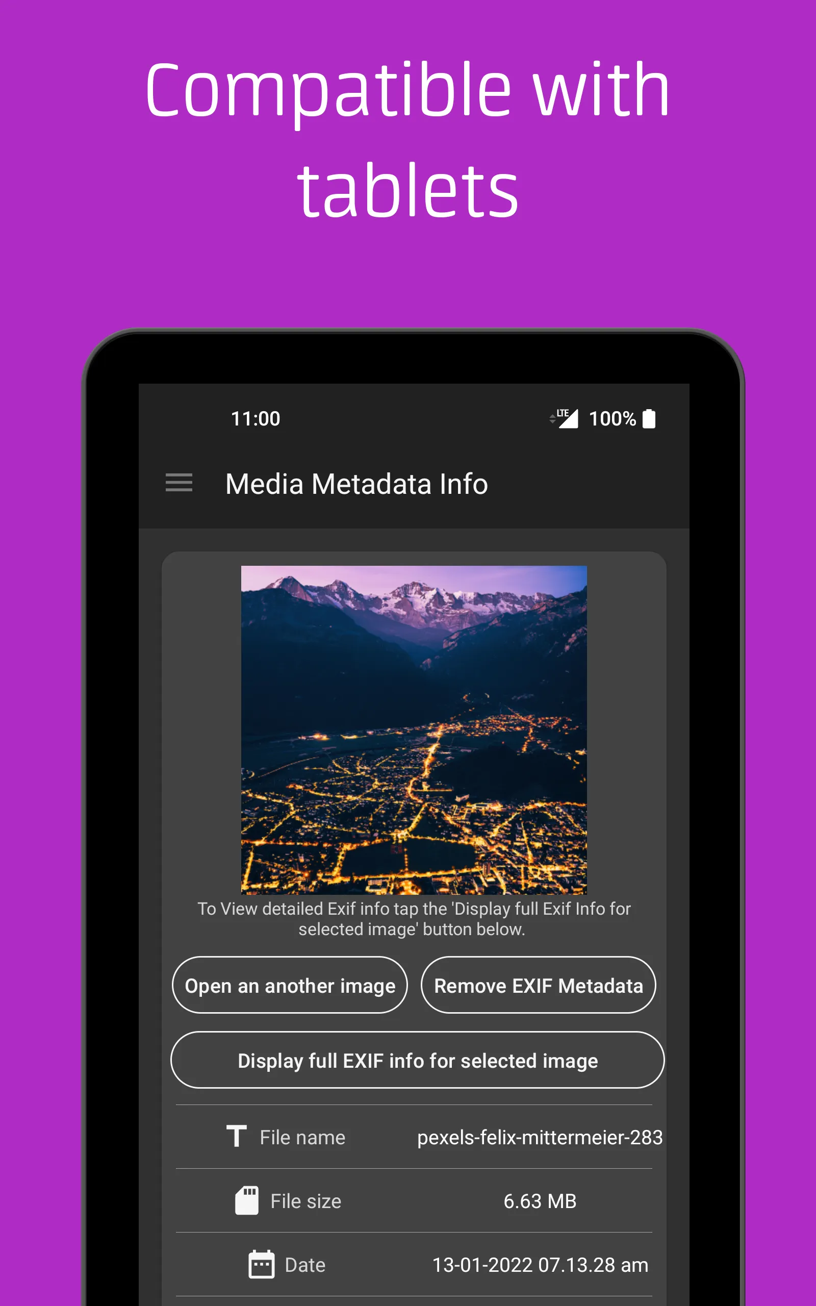 Media Metadata Info: EXIF Info | Indus Appstore | Screenshot