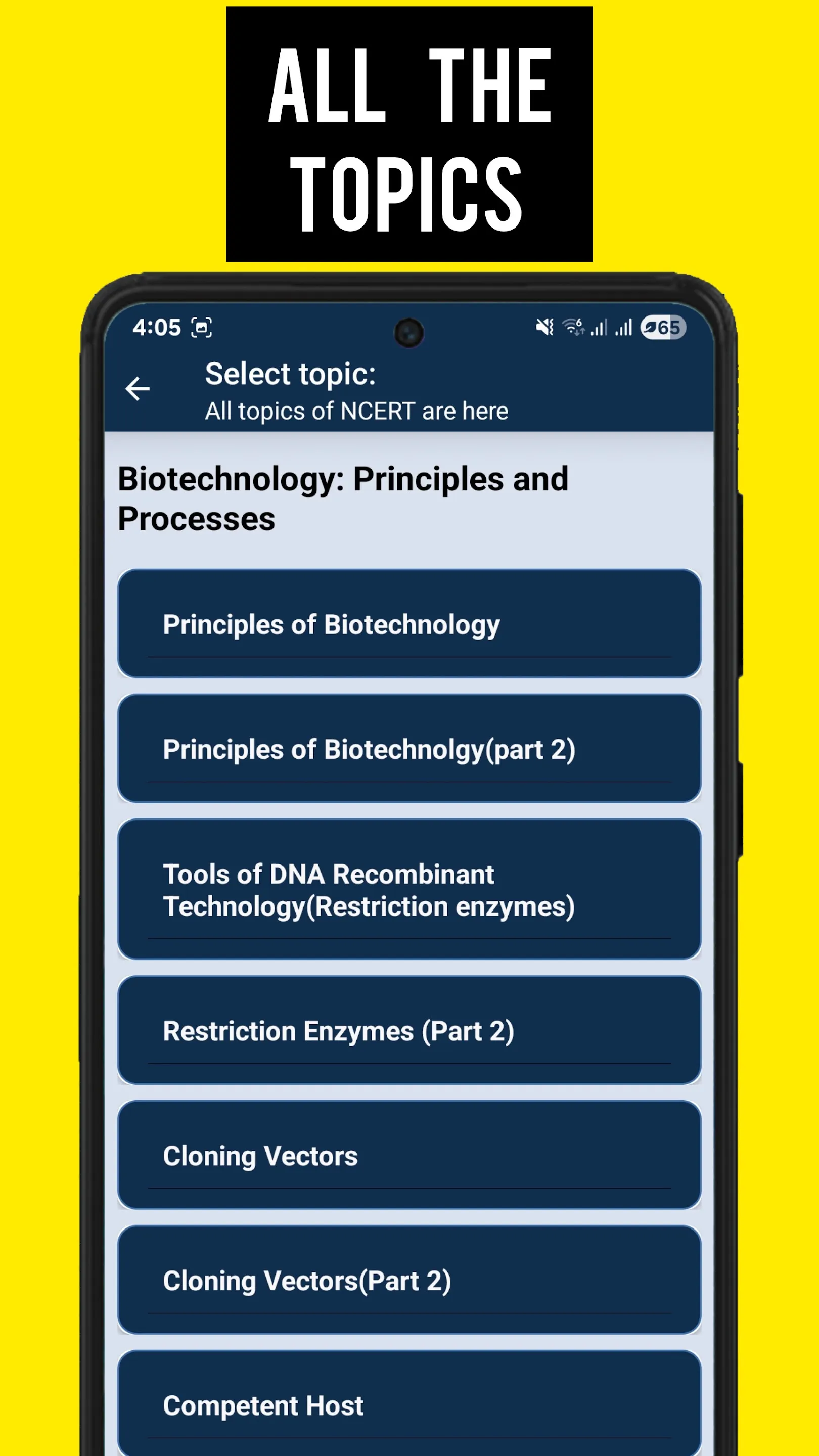 NEET NCERT Bio Line-wise MCQ | Indus Appstore | Screenshot