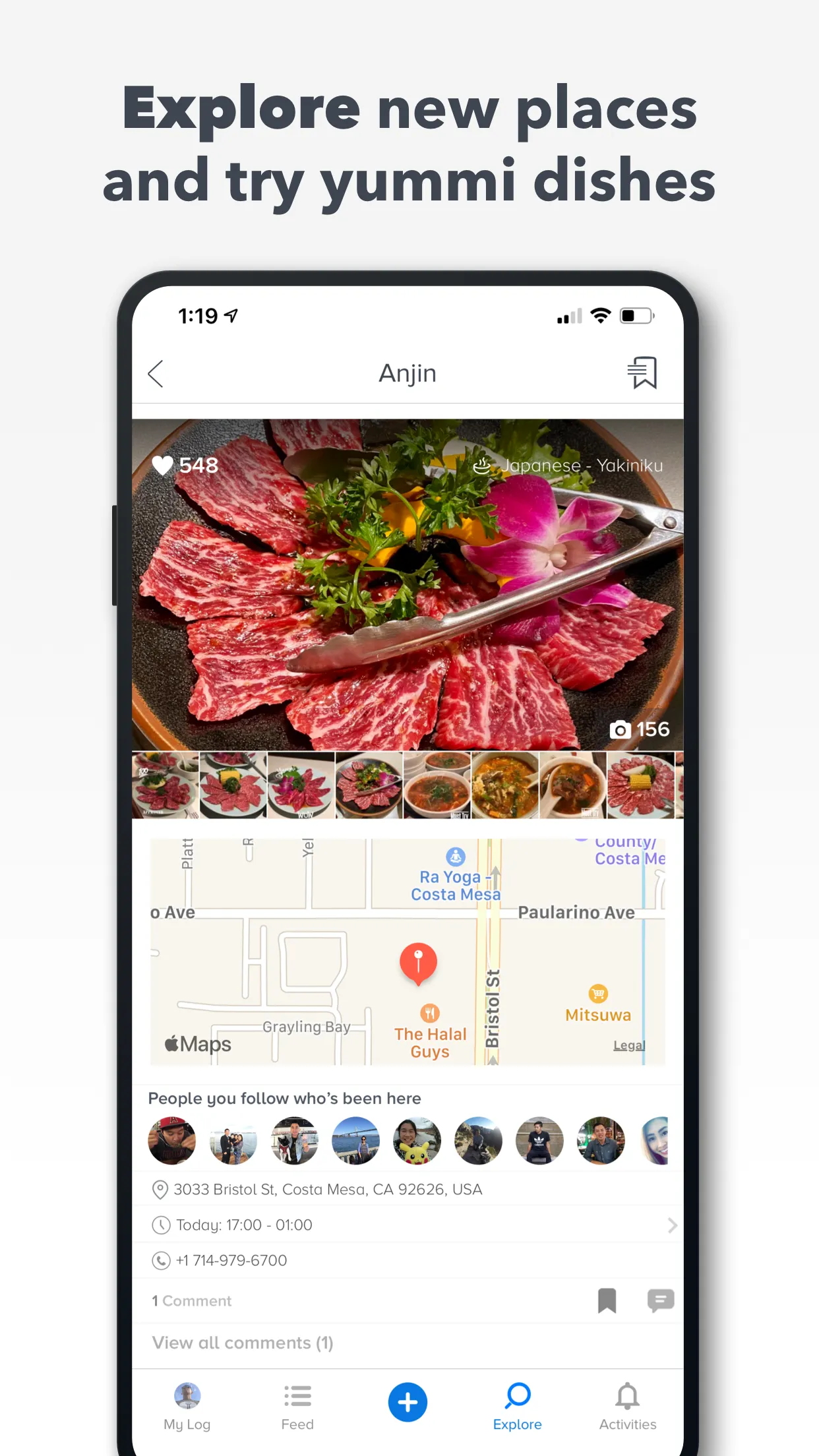 YUMMI: Restaurant & Food Log | Indus Appstore | Screenshot