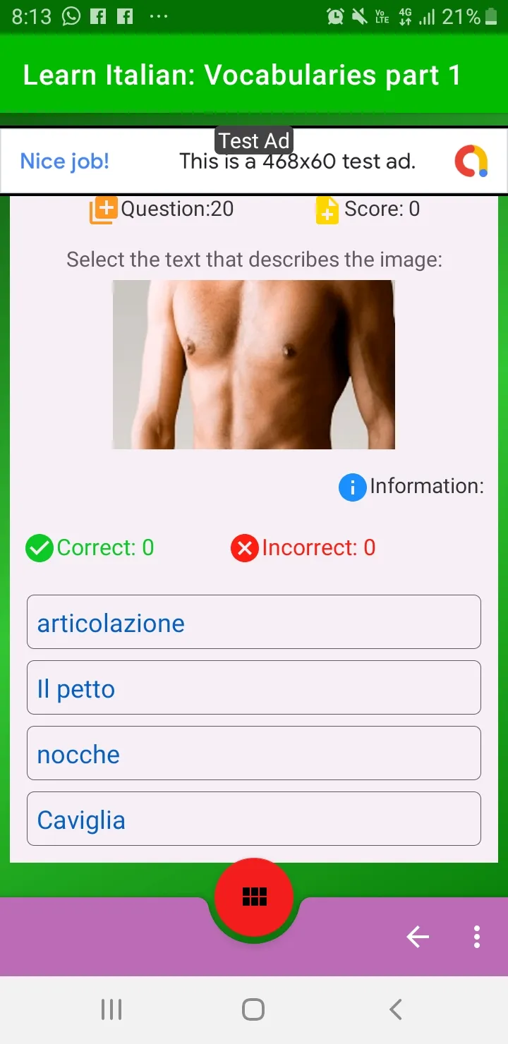 Learn Italian: vocabulary and  | Indus Appstore | Screenshot