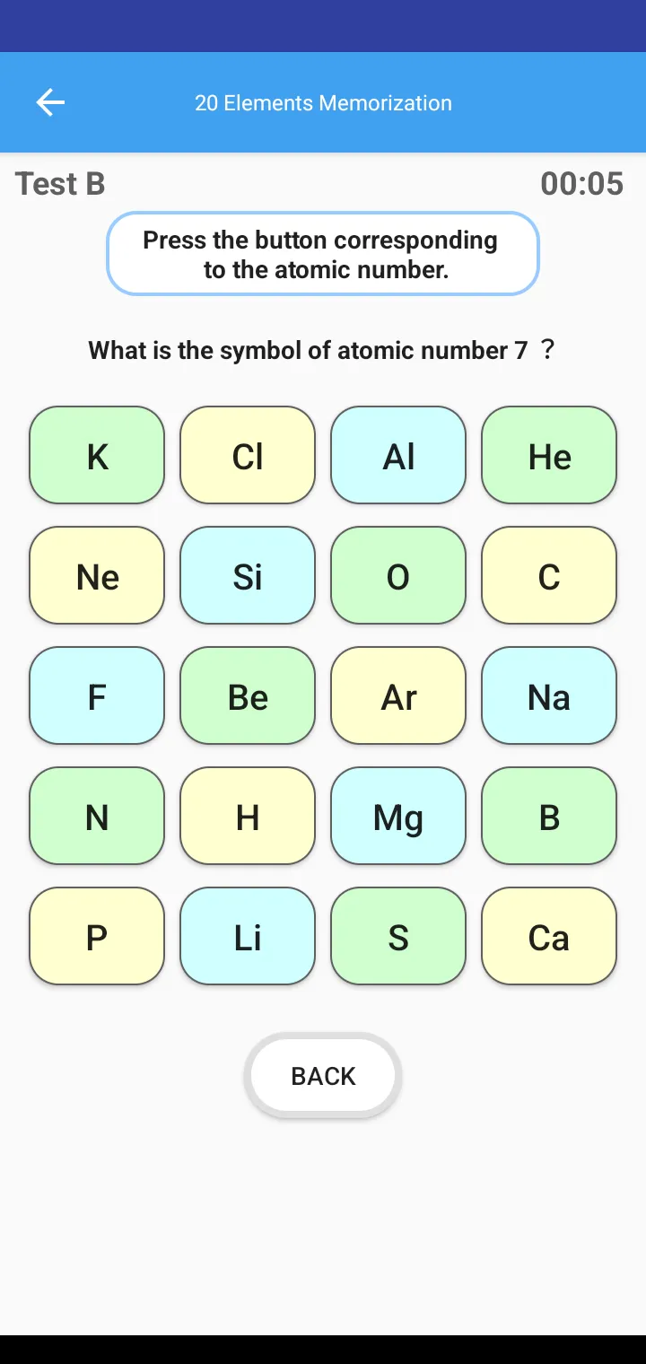 20 Elements Memorization | Indus Appstore | Screenshot