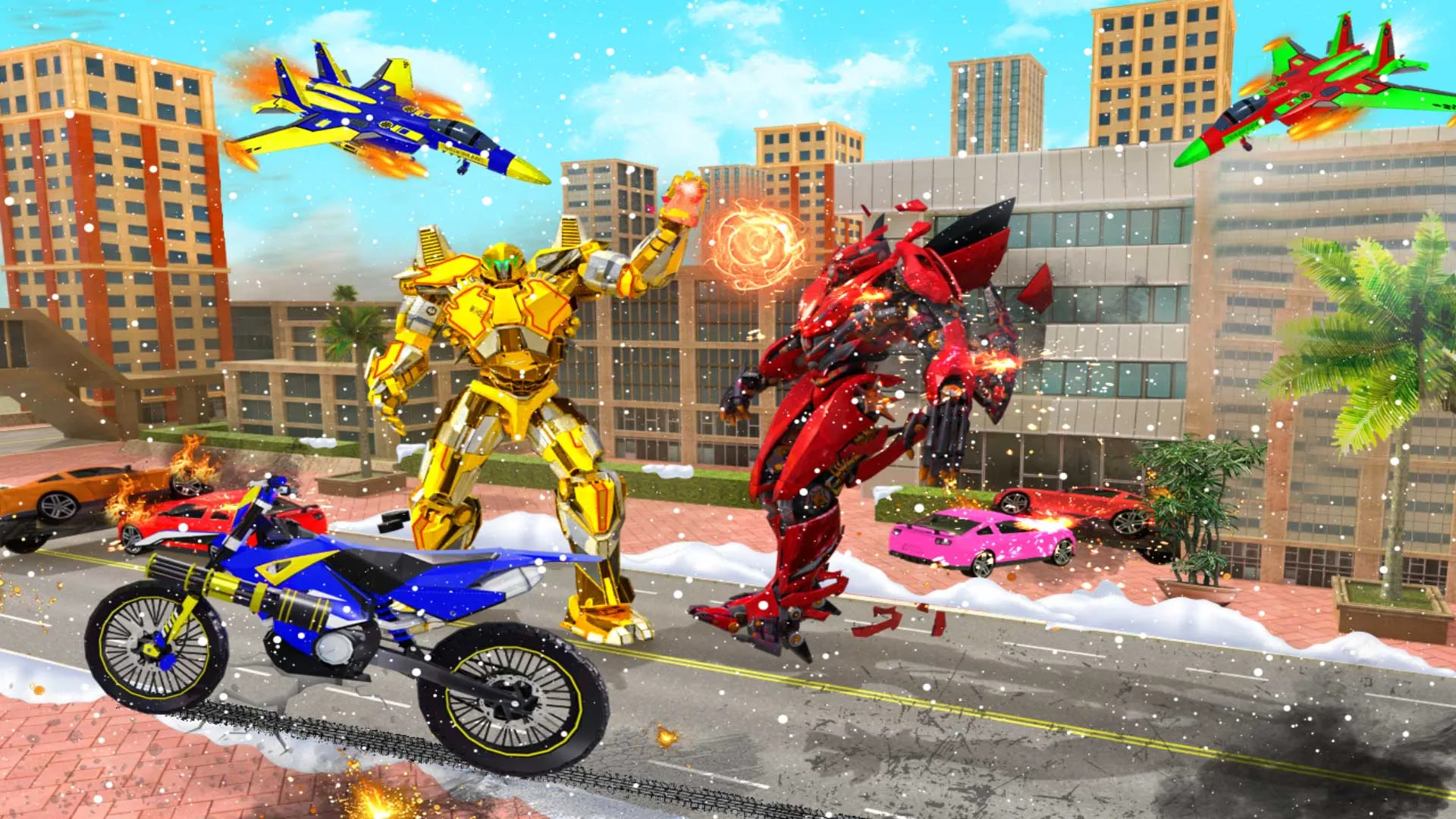 Snow Bike Transform Robot Game | Indus Appstore | Screenshot