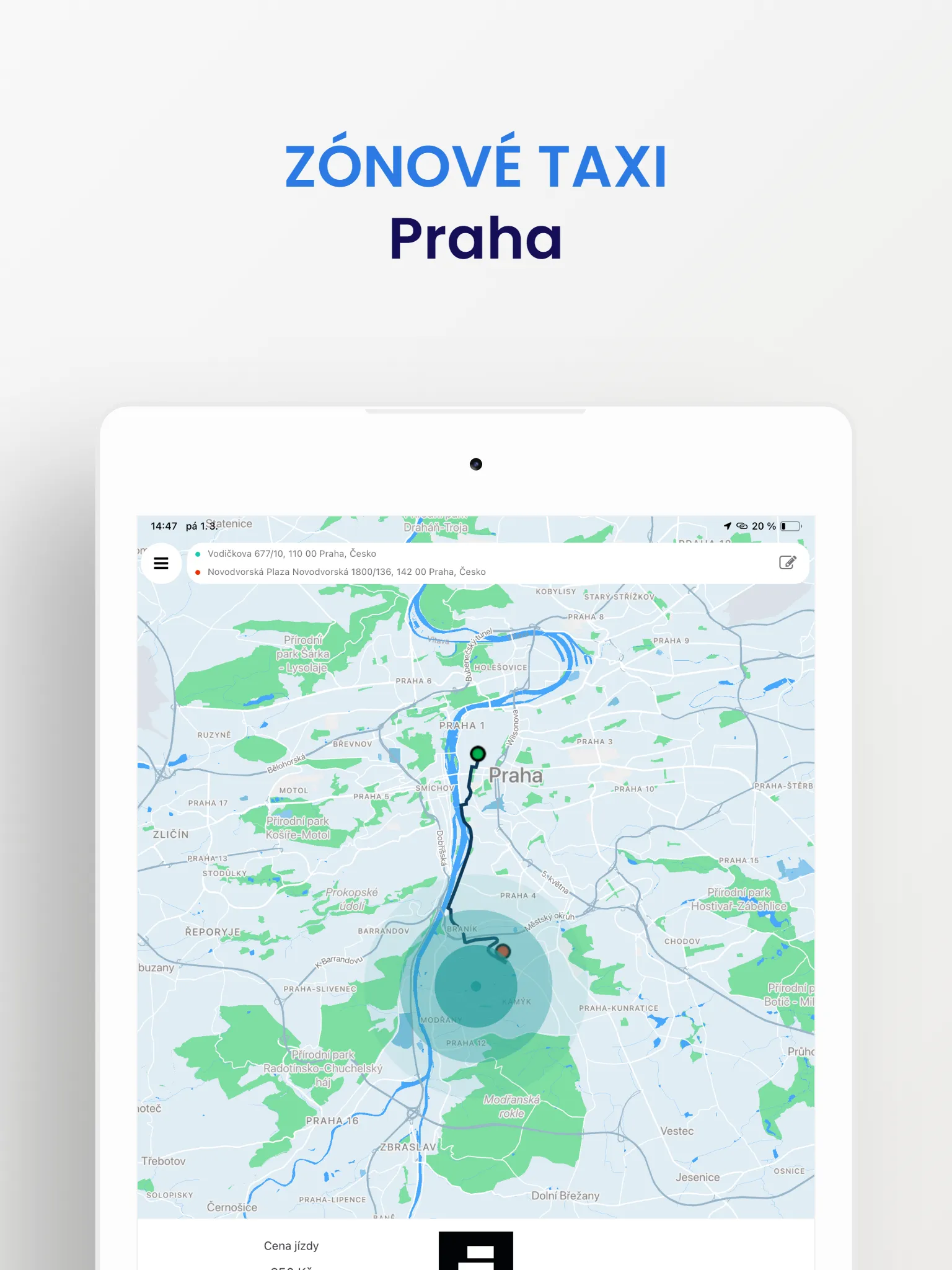 ZÓNOVÉ TAXI Praha | Indus Appstore | Screenshot