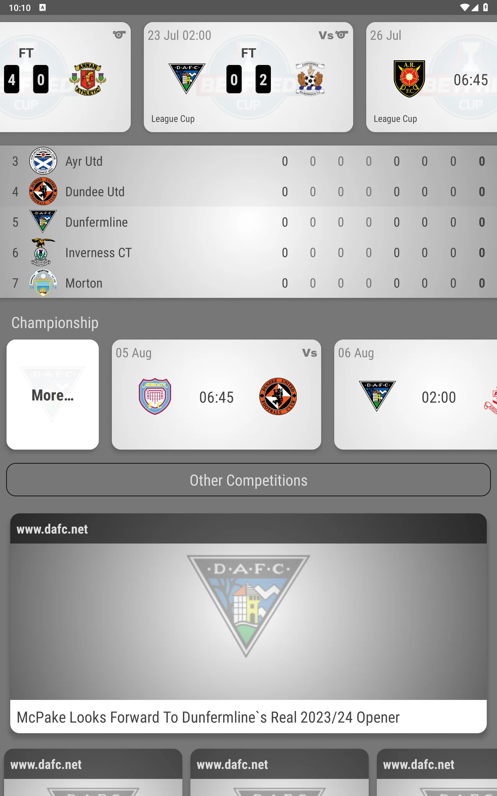 Dunfermline Athletic Fan App | Indus Appstore | Screenshot