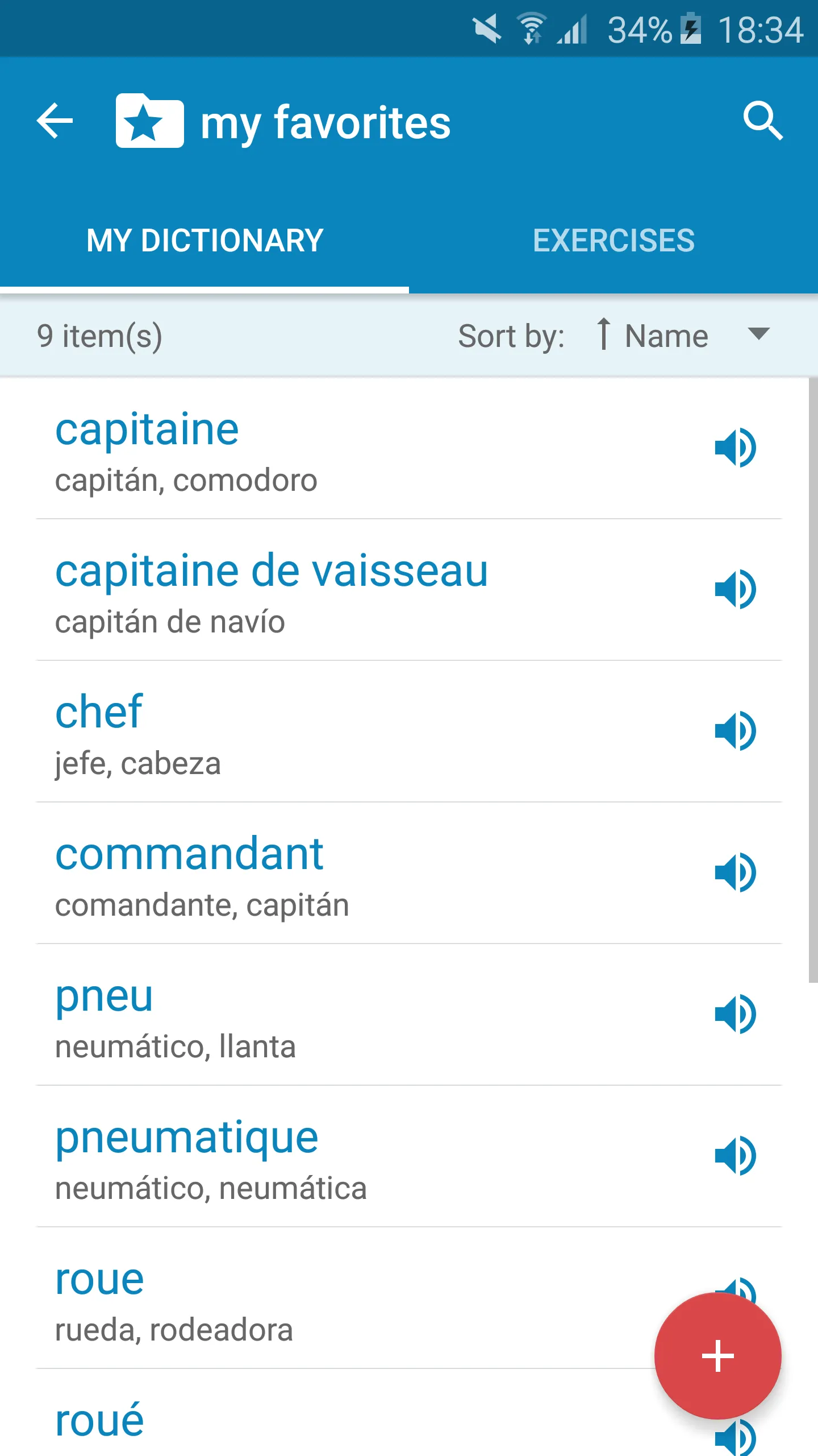 French-Spanish Dictionary | Indus Appstore | Screenshot