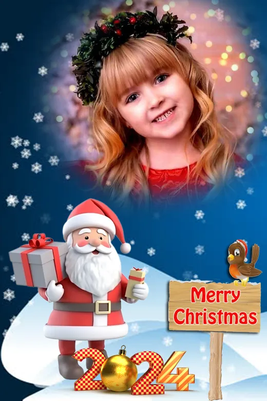 Christmas photo frame 2024 | Indus Appstore | Screenshot