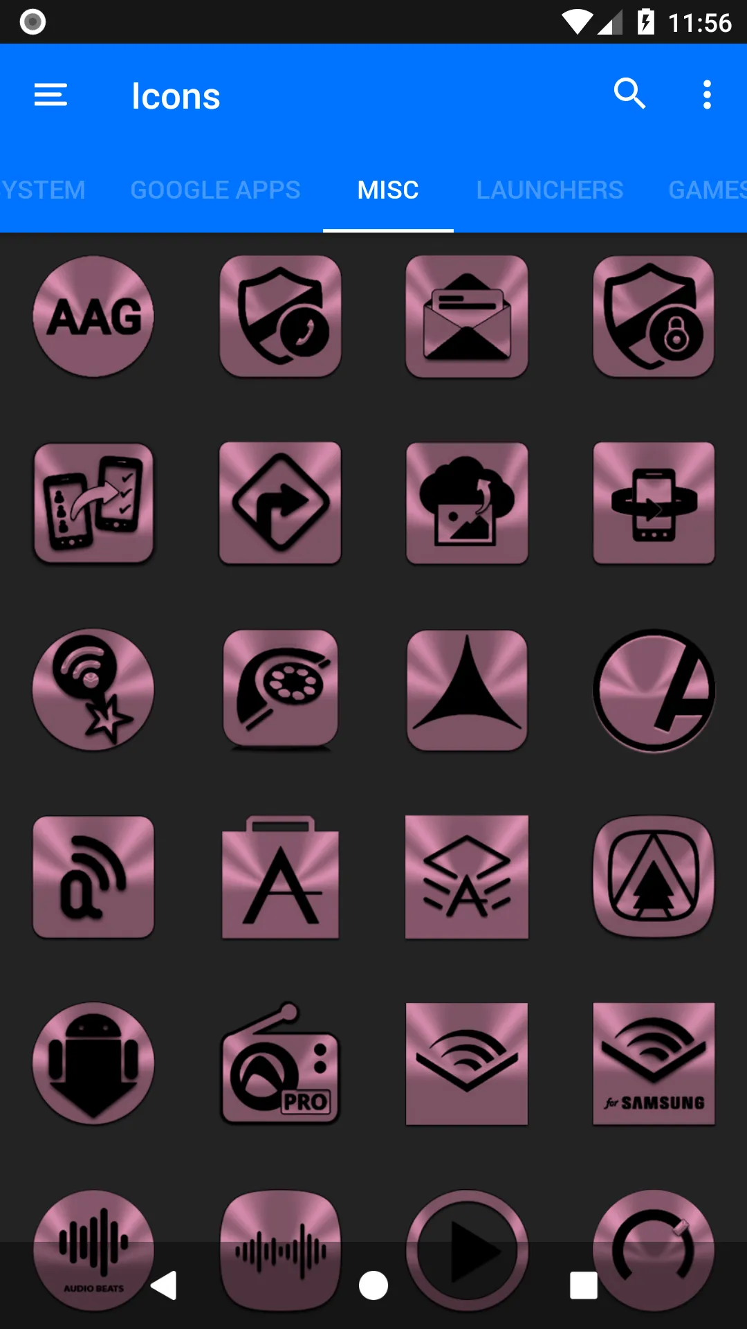 Lilac Purple & Black Icon Pack | Indus Appstore | Screenshot