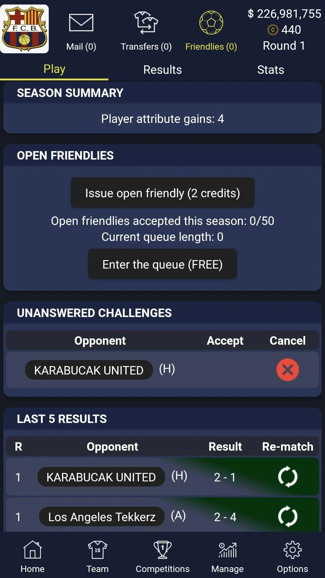 Manager League Football | Indus Appstore | Screenshot