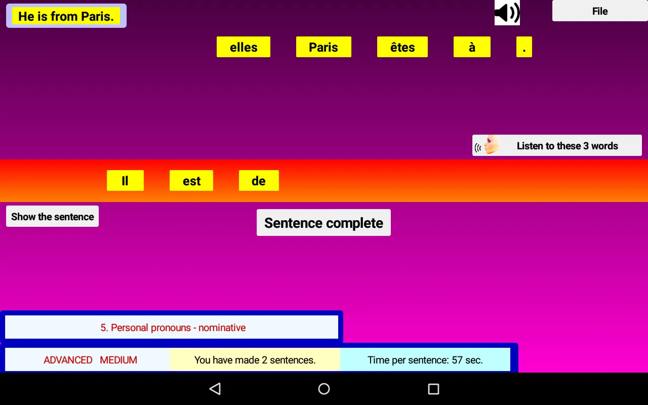 French Grammar Speaking D | Indus Appstore | Screenshot