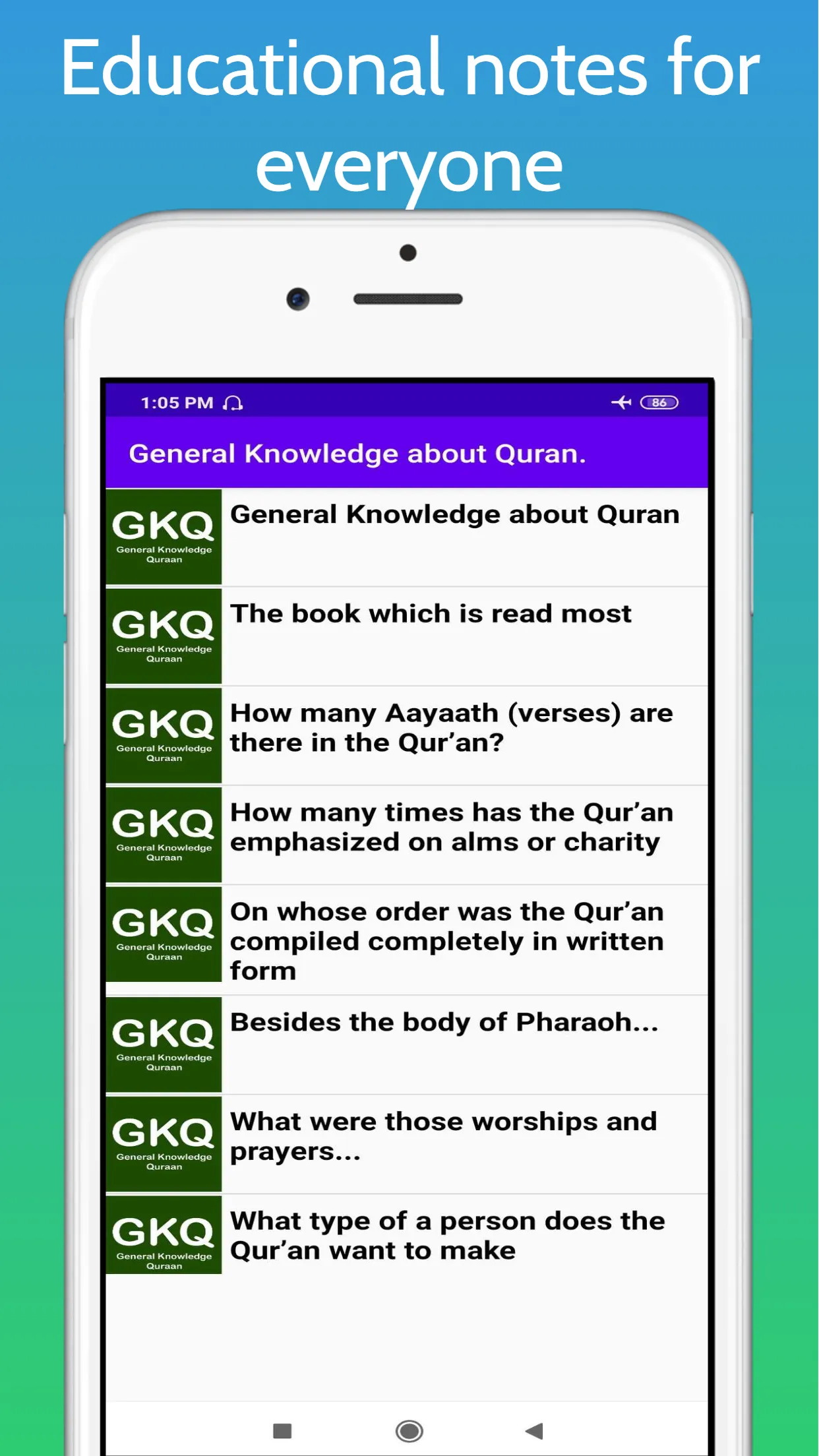 General Knowledge about Quran. | Indus Appstore | Screenshot