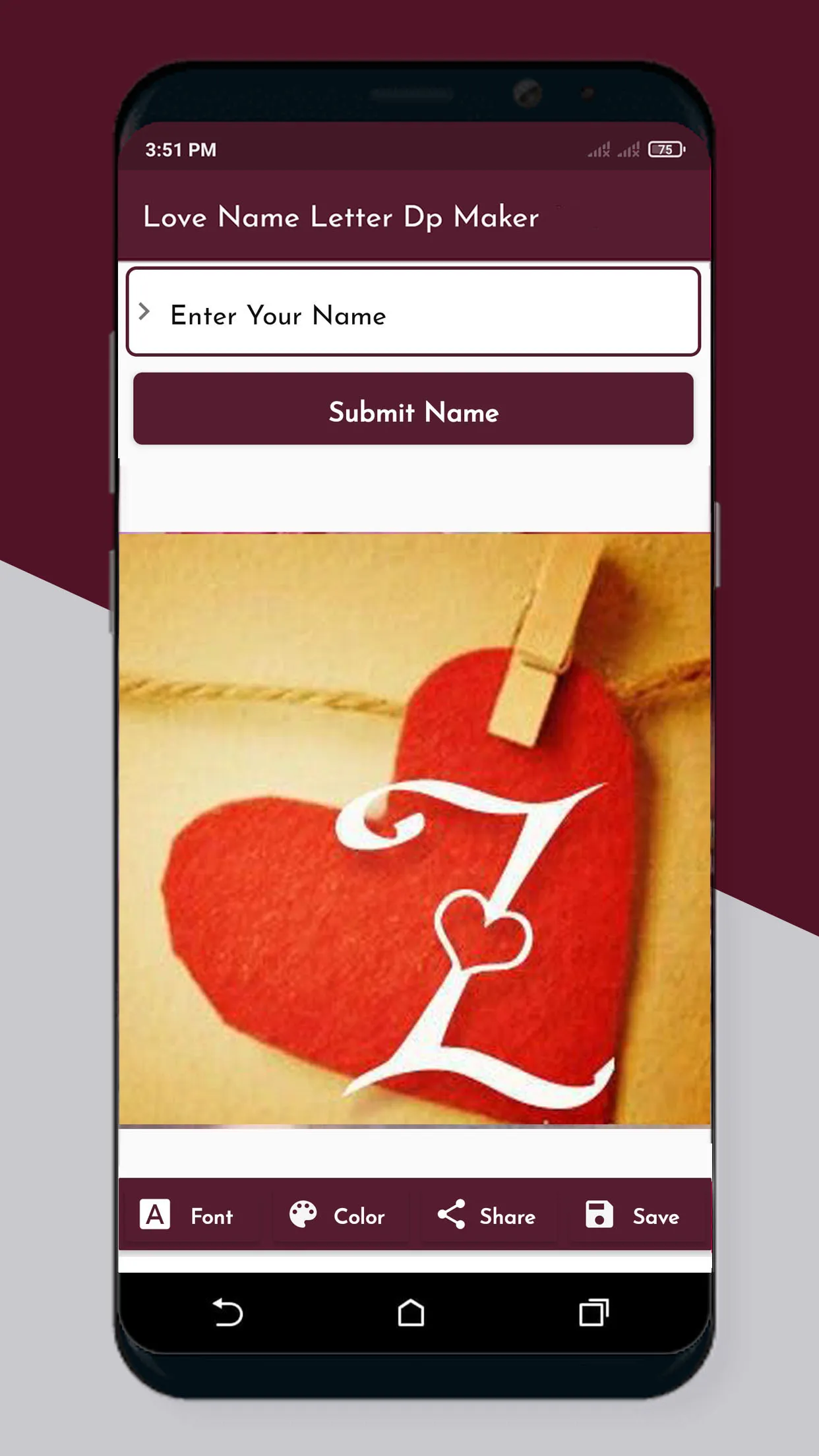 Love Name Letter DP Maker 2024 | Indus Appstore | Screenshot