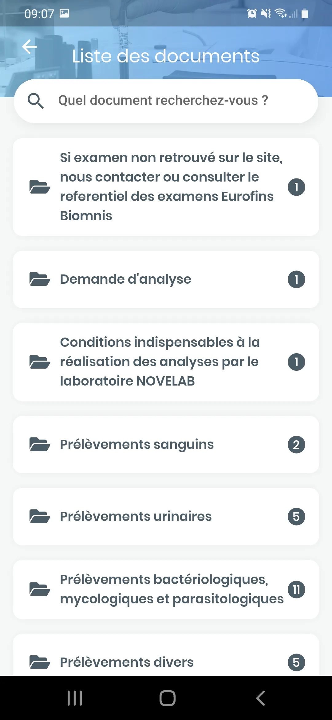 LBM NOVELAB - Catalogue des ex | Indus Appstore | Screenshot