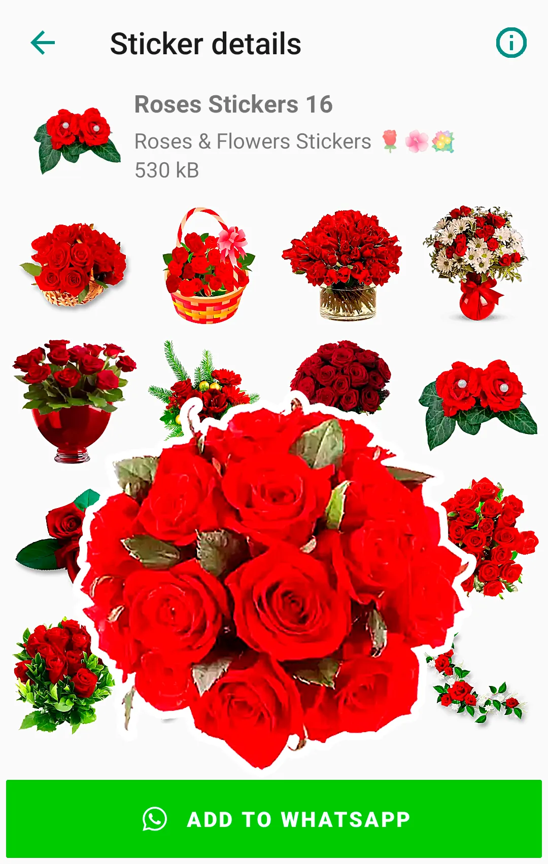 Roses Stickers for WhatsApp | Indus Appstore | Screenshot