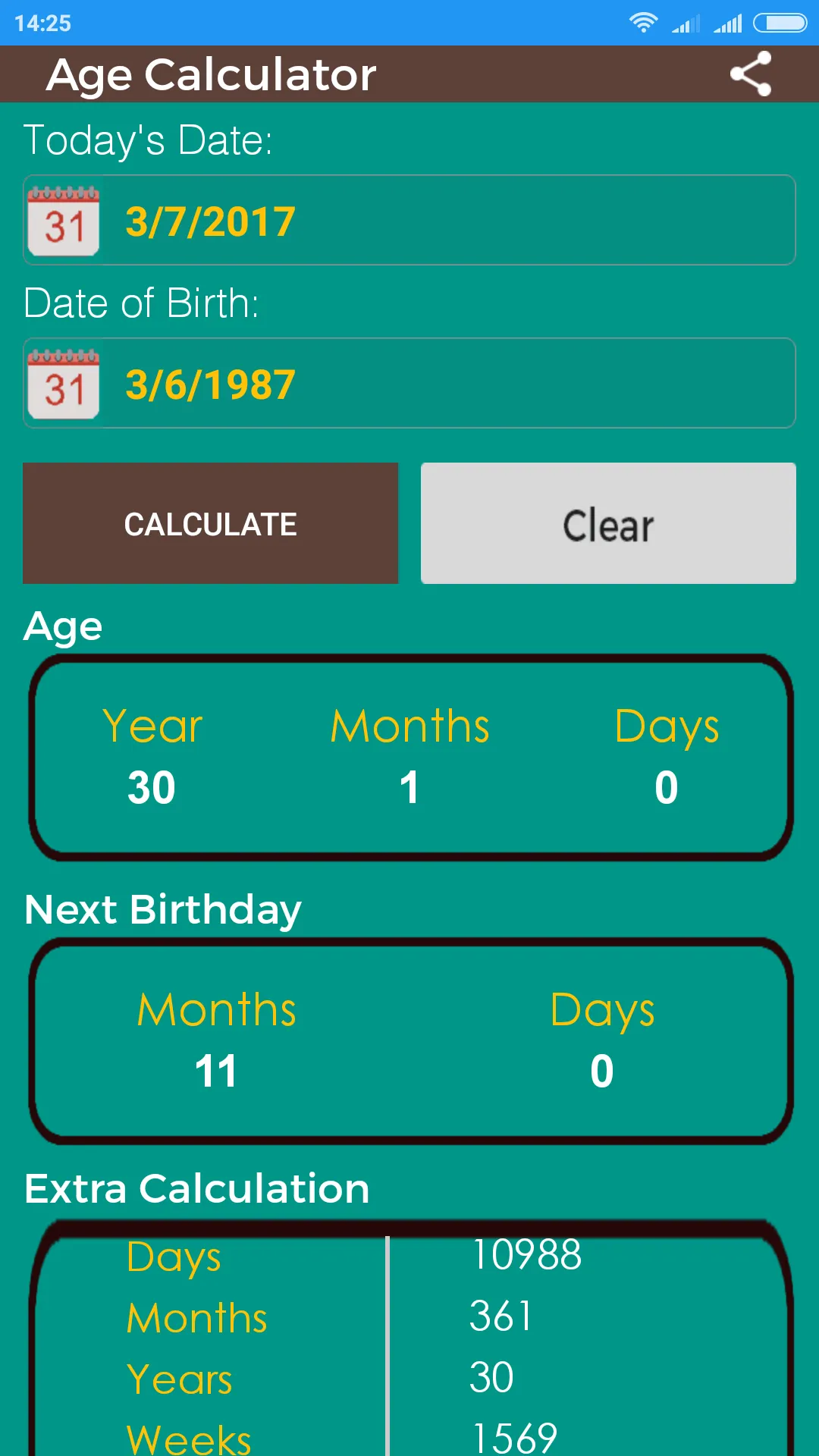 Age Calculator | Indus Appstore | Screenshot