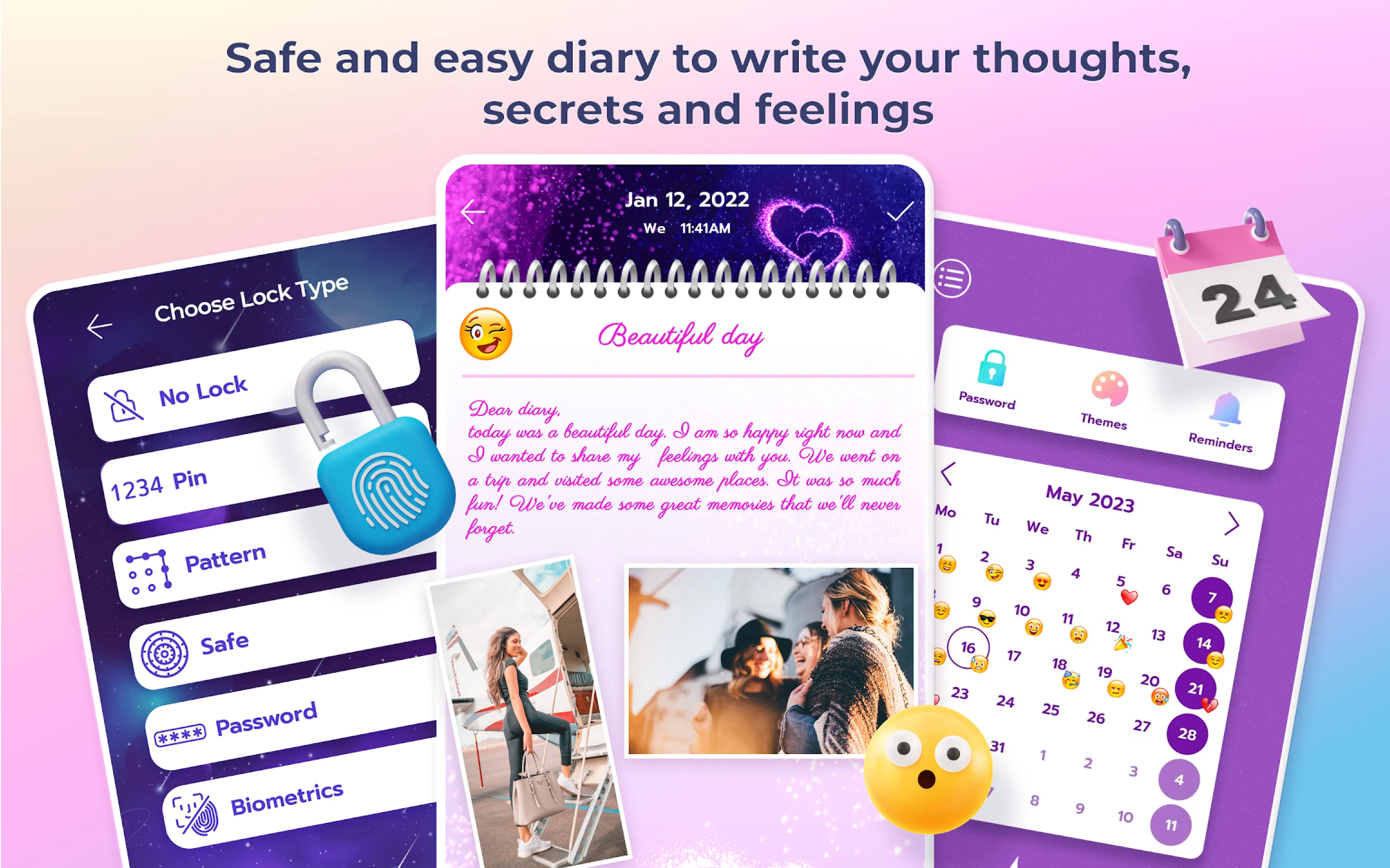 My Secret Diary with Lock | Indus Appstore | Screenshot