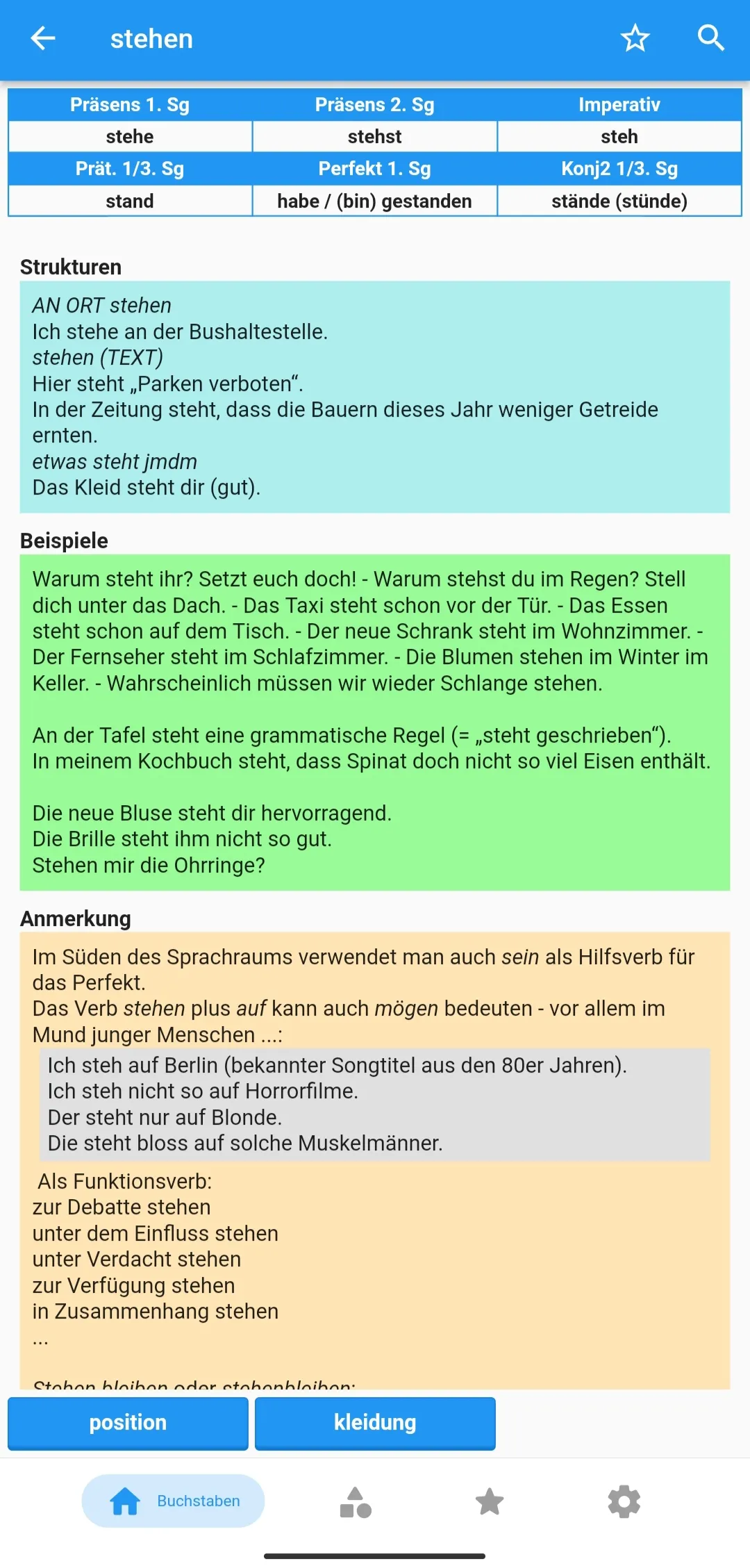 Deutsche Verben im Satz | Indus Appstore | Screenshot