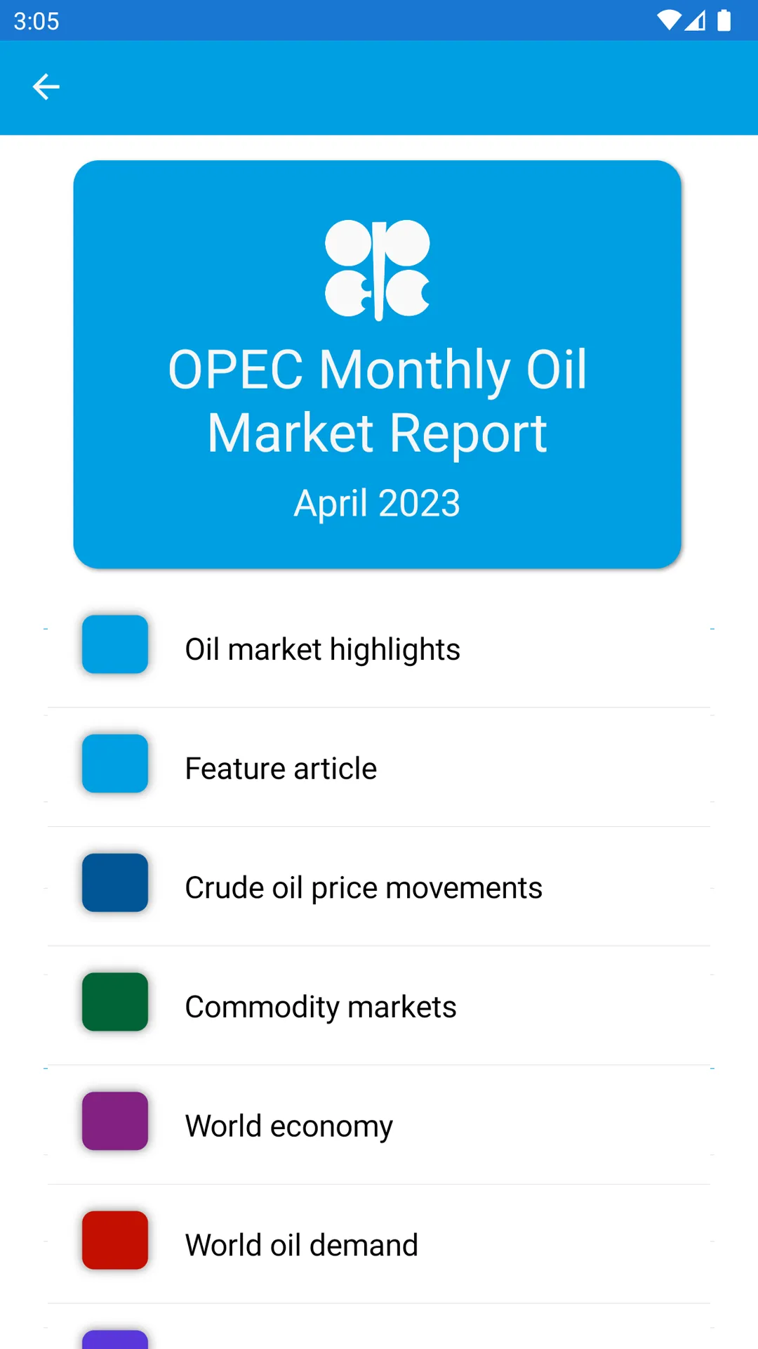 OPEC Monthly Oil Market Report | Indus Appstore | Screenshot