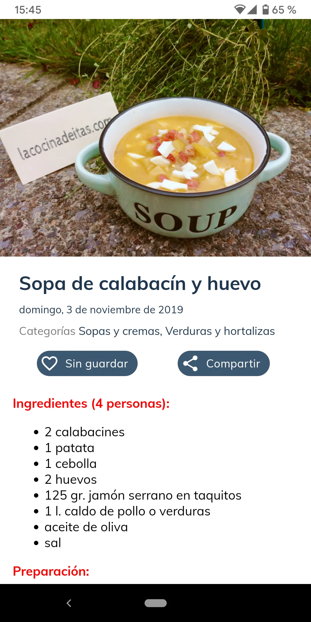 La cocina de Itas | Indus Appstore | Screenshot