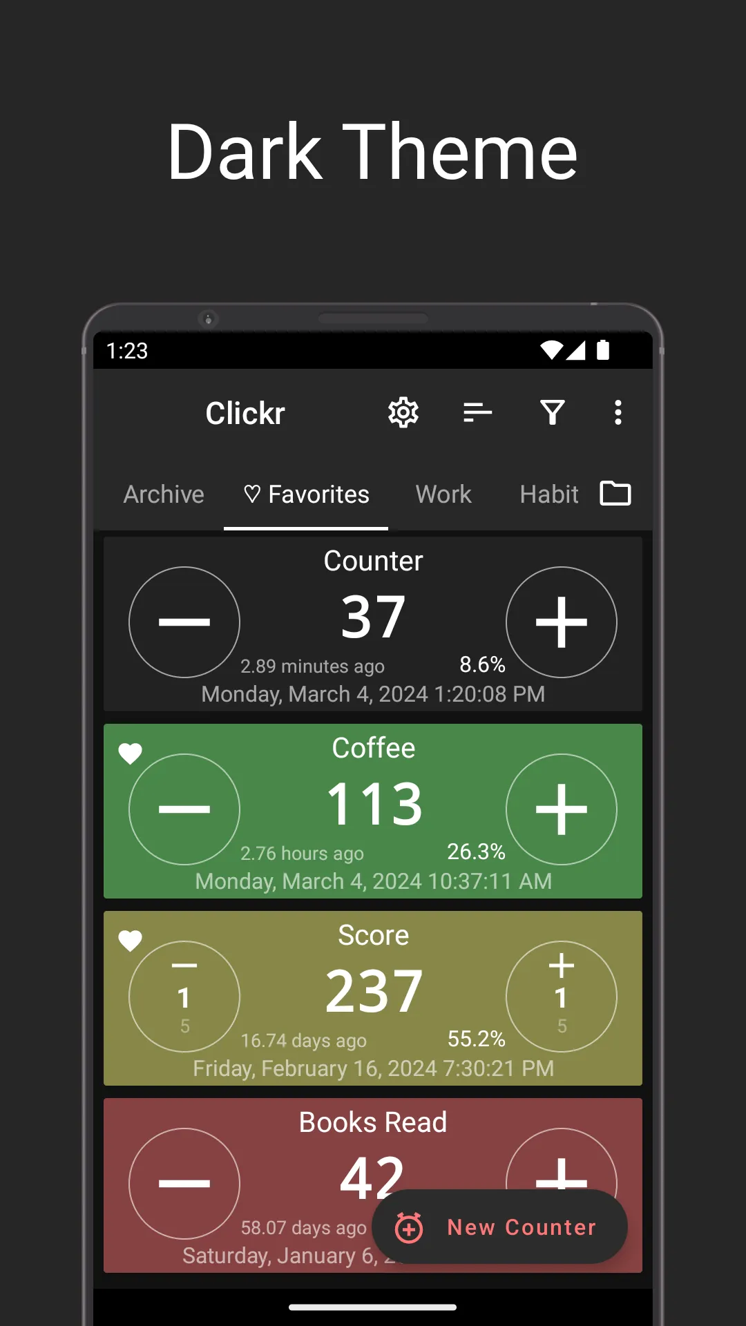 Clickr: Counter with Timestamp | Indus Appstore | Screenshot