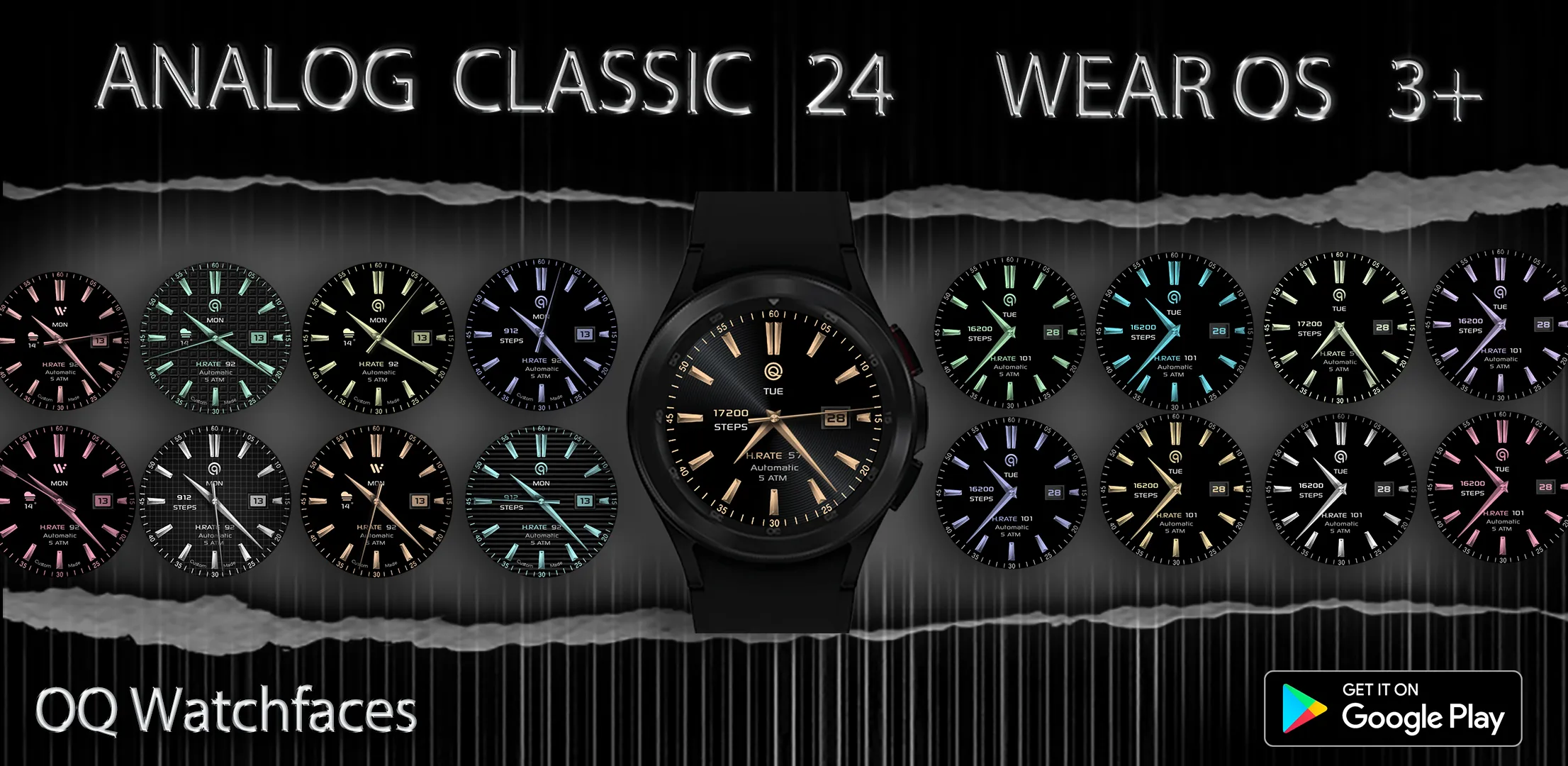 Analog Classic 24 WEAR OS | Indus Appstore | Screenshot