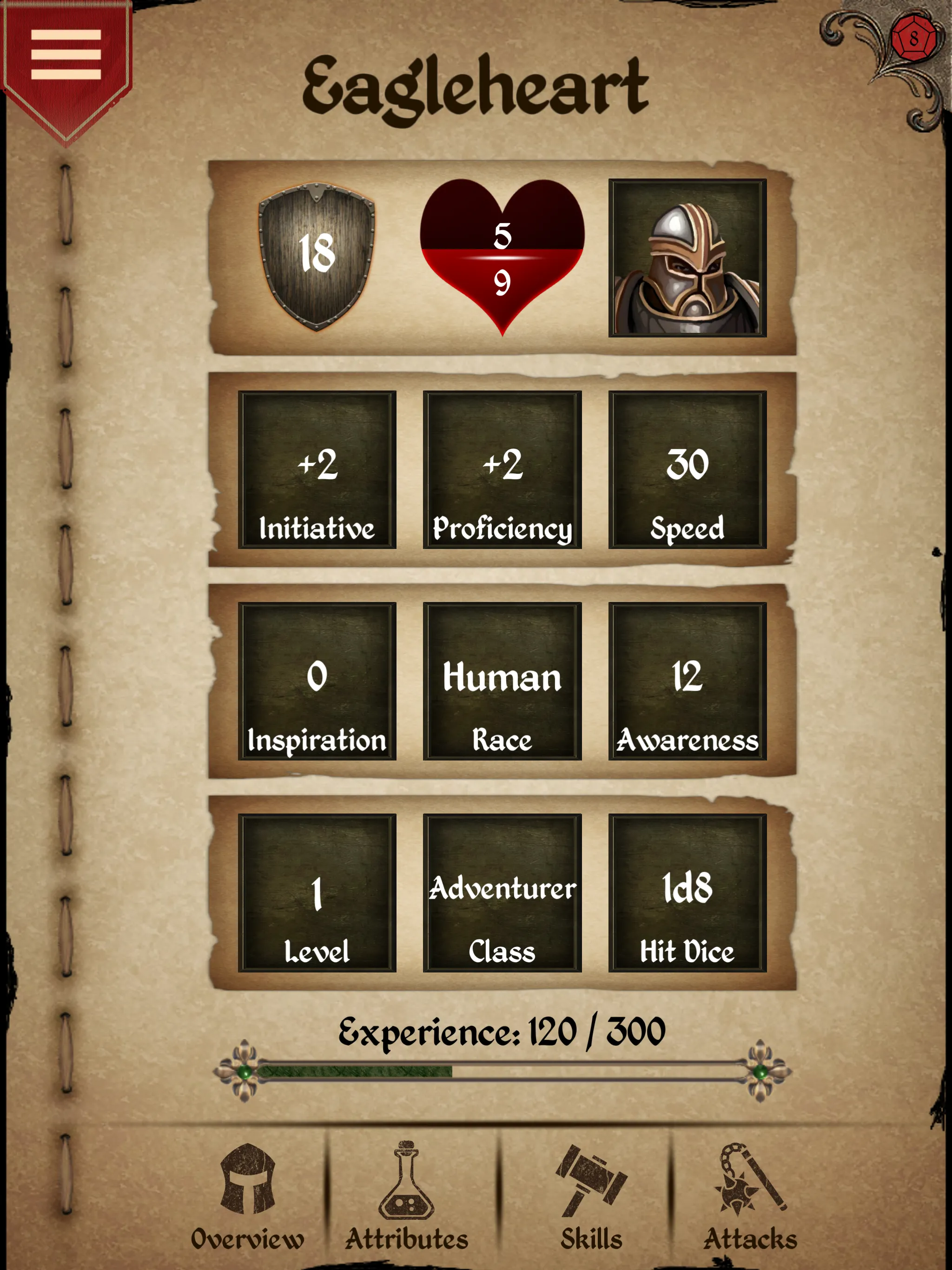 Character Sheet | Indus Appstore | Screenshot