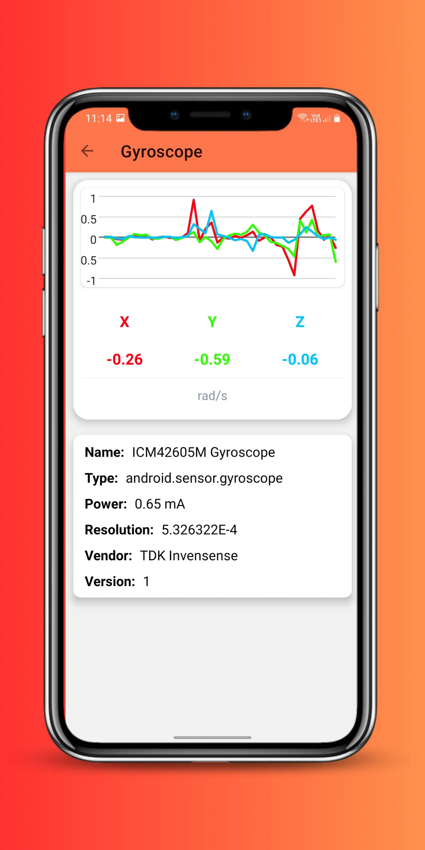 Sensor Test | Indus Appstore | Screenshot