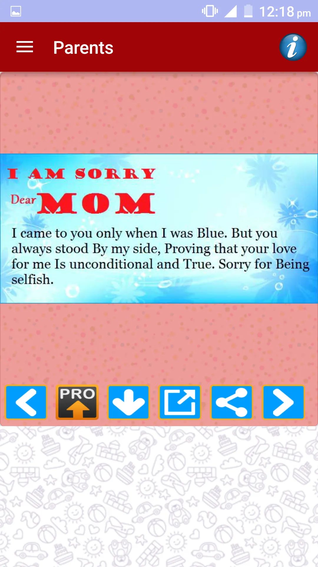 Sorry Cards & Picture Messages | Indus Appstore | Screenshot