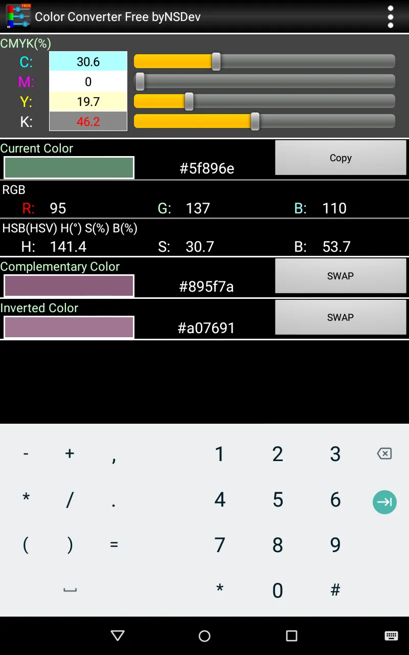 Color Converter byNSDev | Indus Appstore | Screenshot
