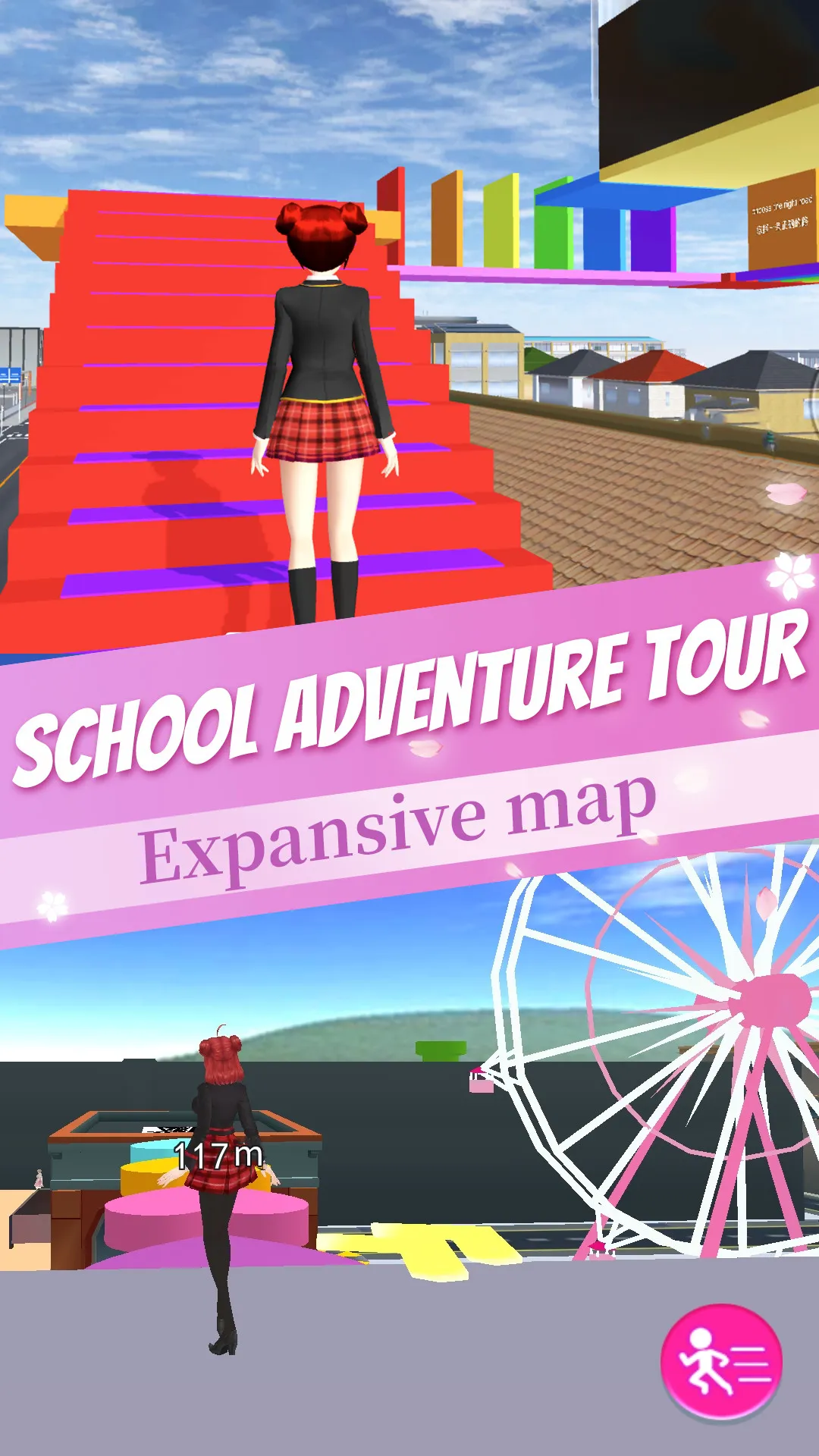 Anime School Girl Parkour Race | Indus Appstore | Screenshot