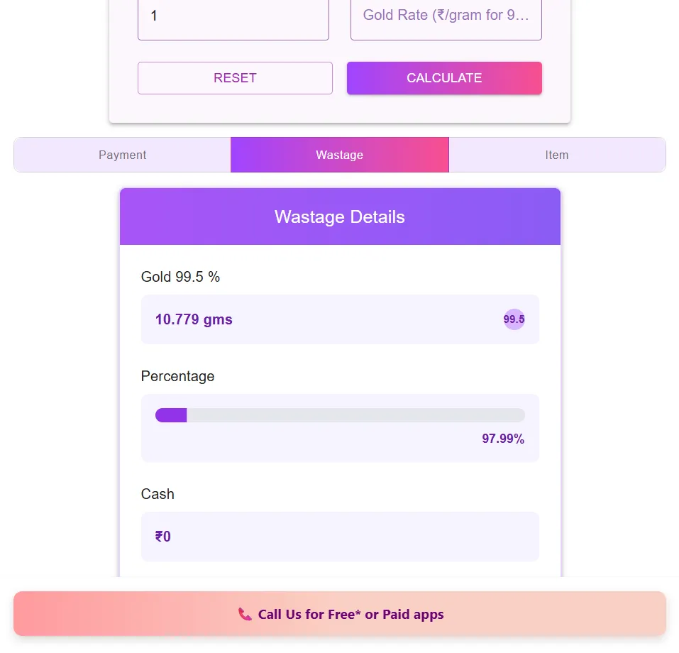 Gold Calculator | Indus Appstore | Screenshot