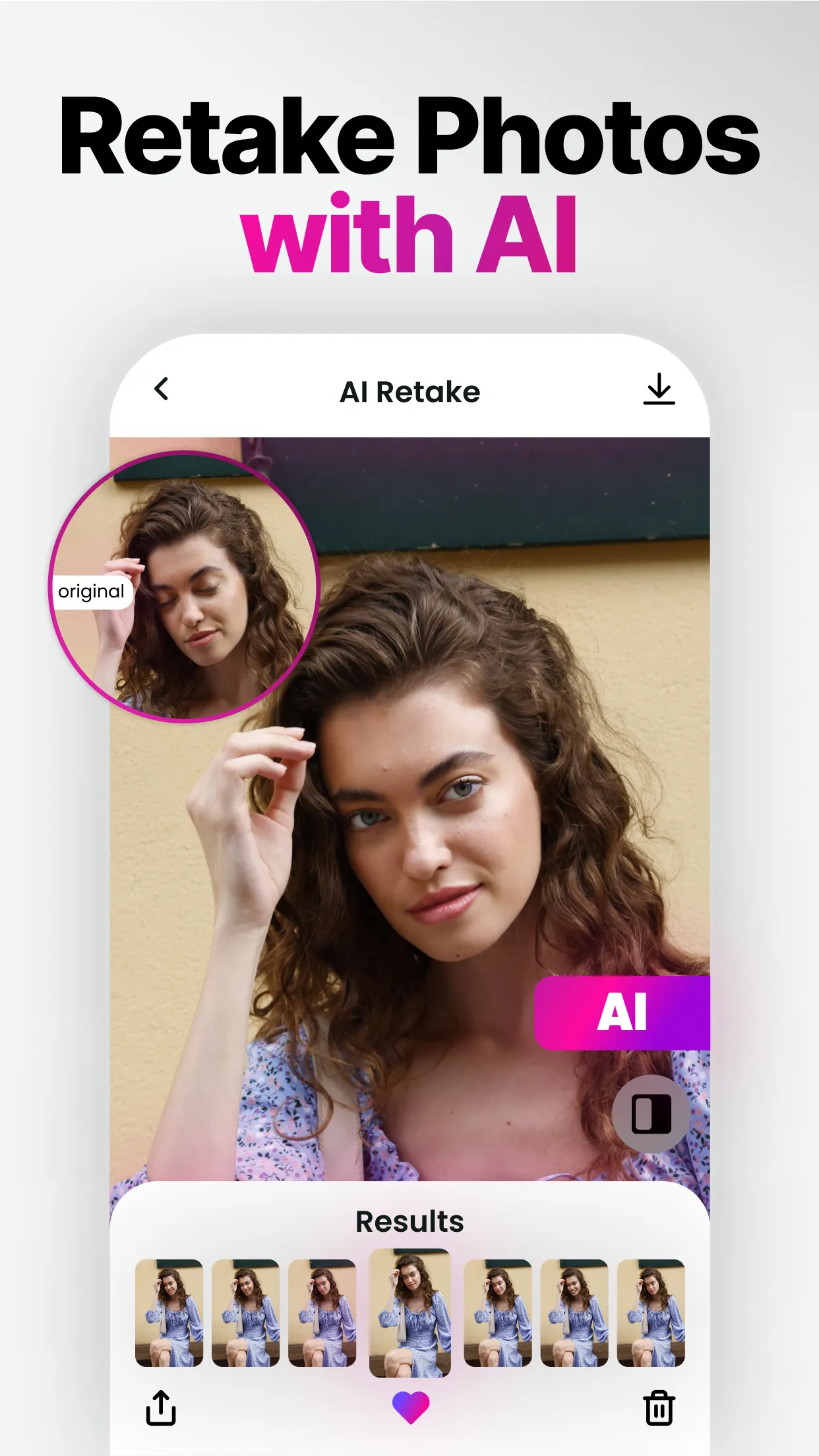 Retake AI: Face & Photo Editor | Indus Appstore | Screenshot